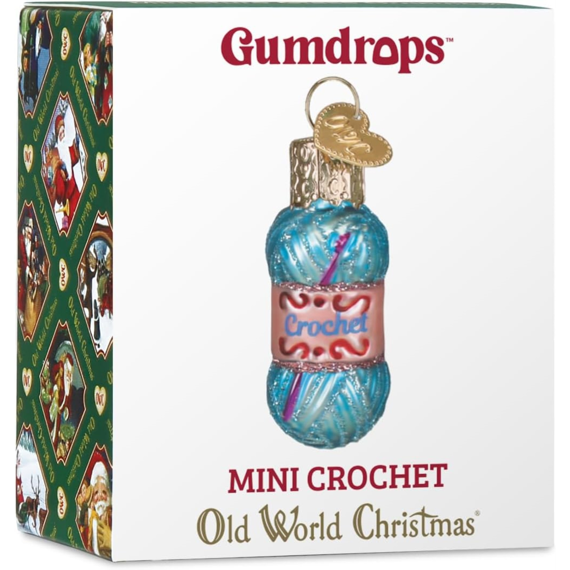 Old World Christmas Blown Glass Ornament for Christmas Tree, Gumdrops (Mini) Collection, Crochet