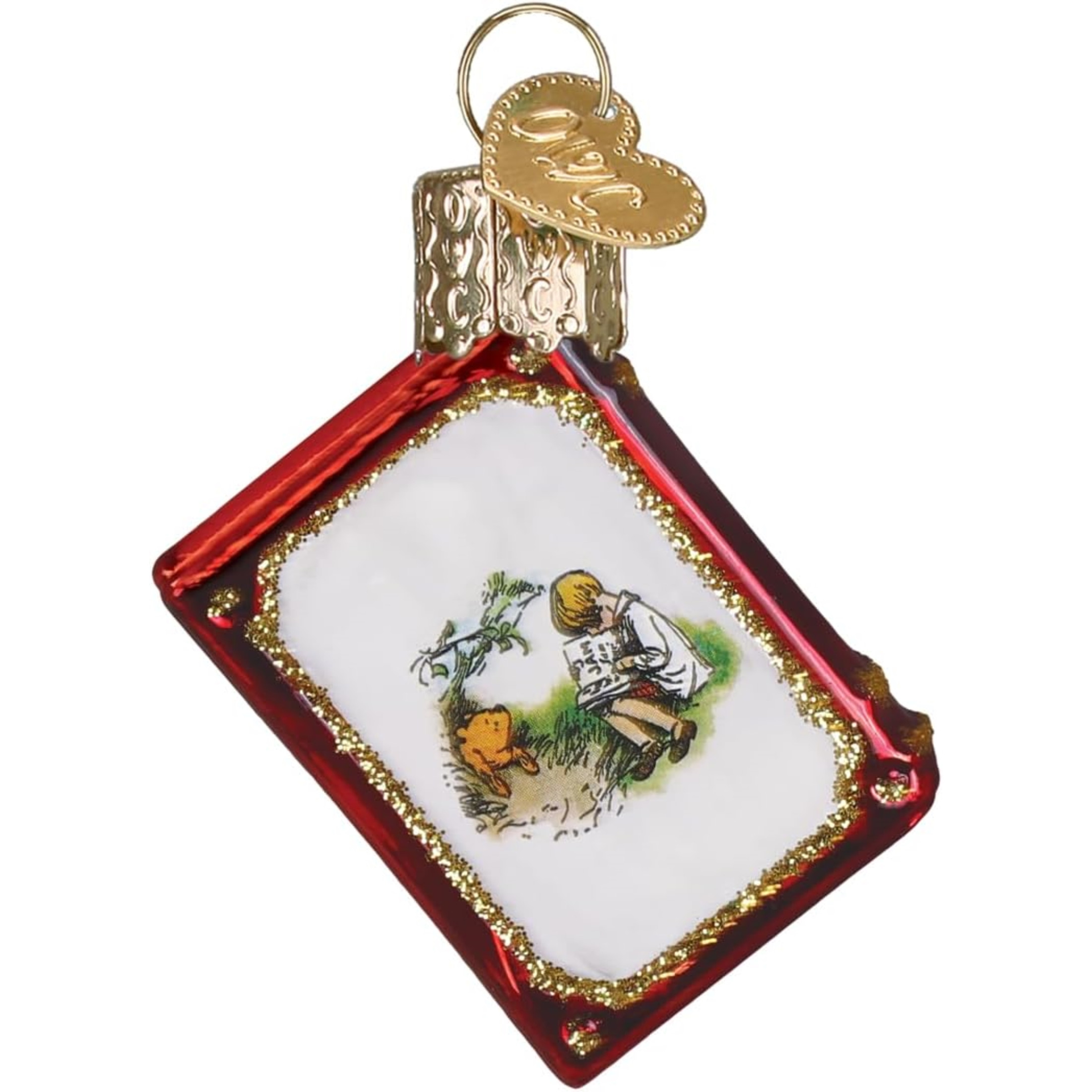 Old World Christmas Blown Glass Ornament for Christmas Tree, Gumdrops (Mini) Collection, Winnie the Pooh Book