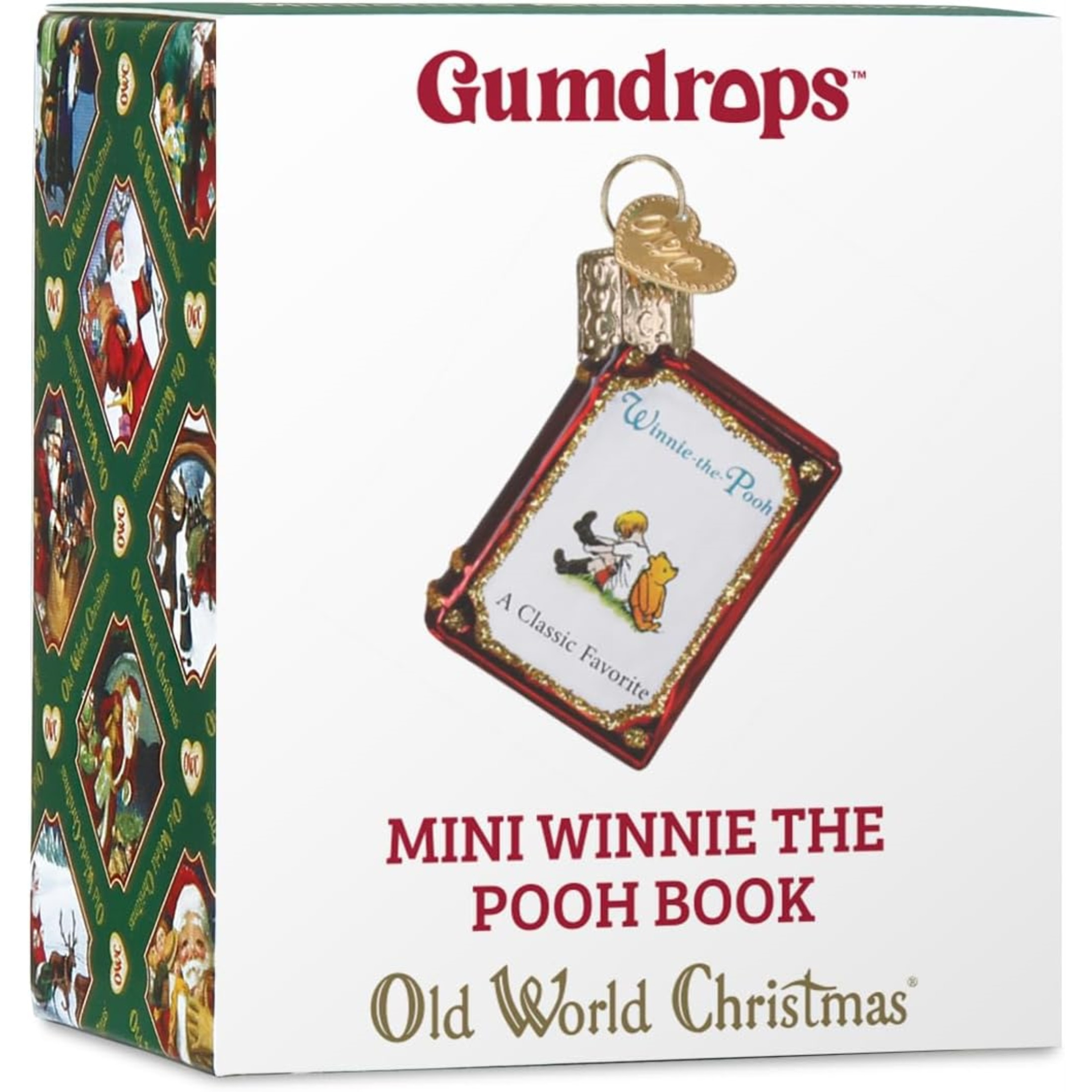 Old World Christmas Blown Glass Ornament for Christmas Tree, Gumdrops (Mini) Collection, Winnie the Pooh Book