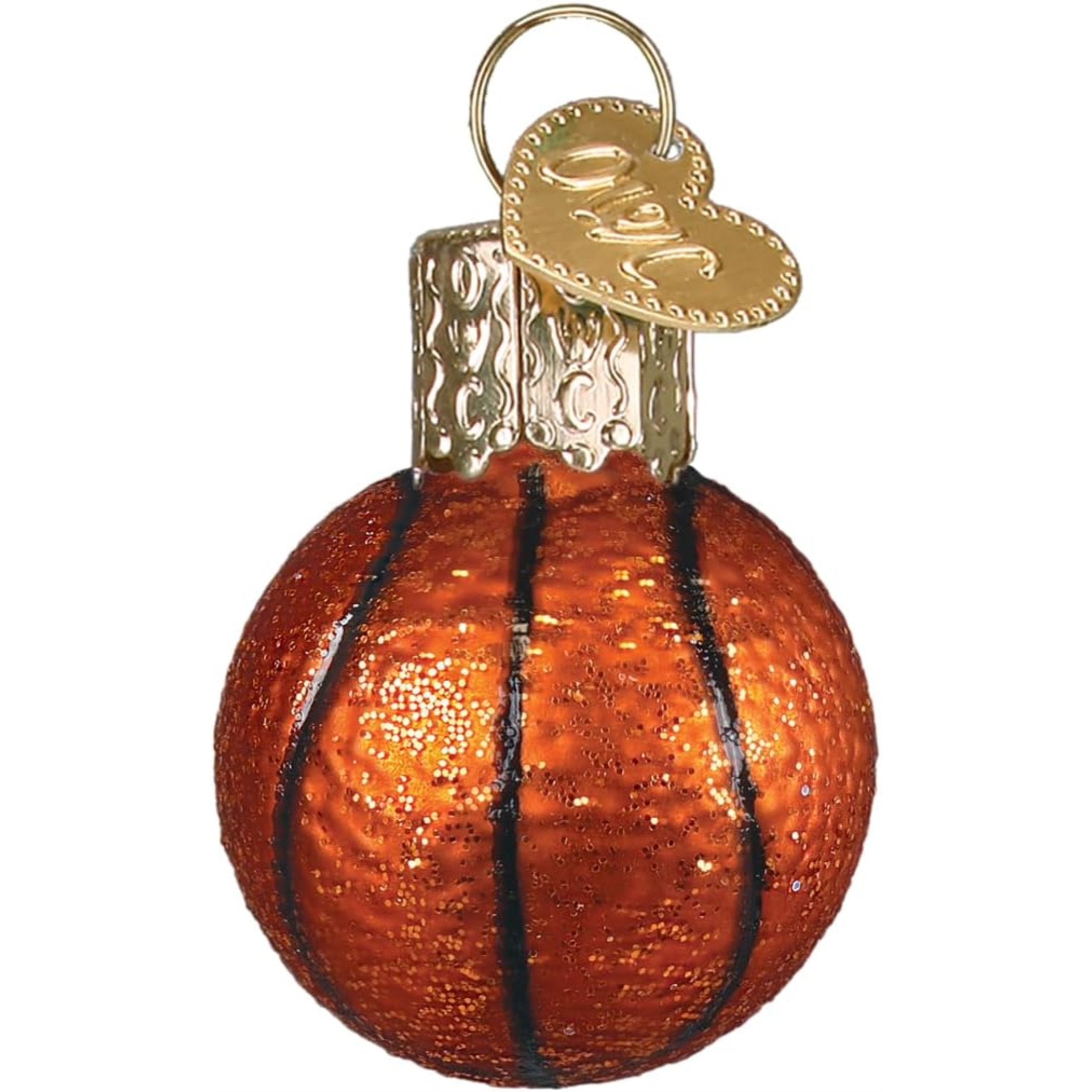 Old World Christmas Blown Glass Ornament for Christmas Tree, Gumdrops (Mini) Collection, Basketball