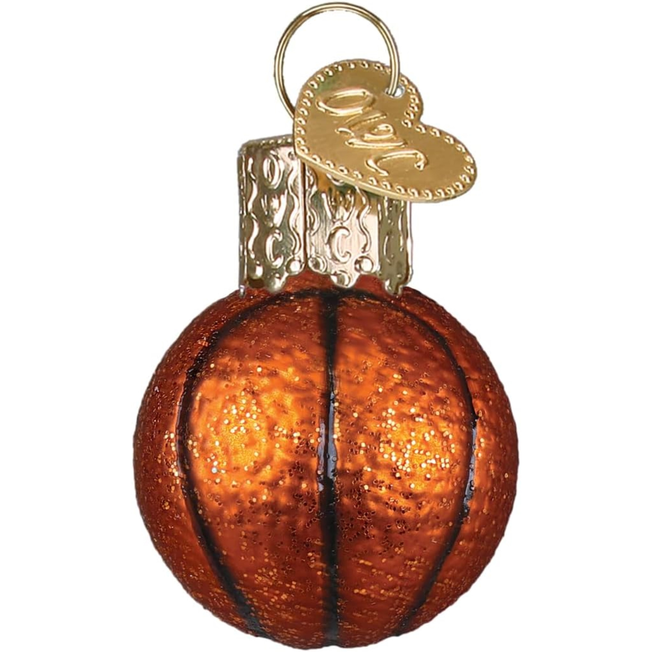 Old World Christmas Blown Glass Ornament for Christmas Tree, Gumdrops (Mini) Collection, Basketball