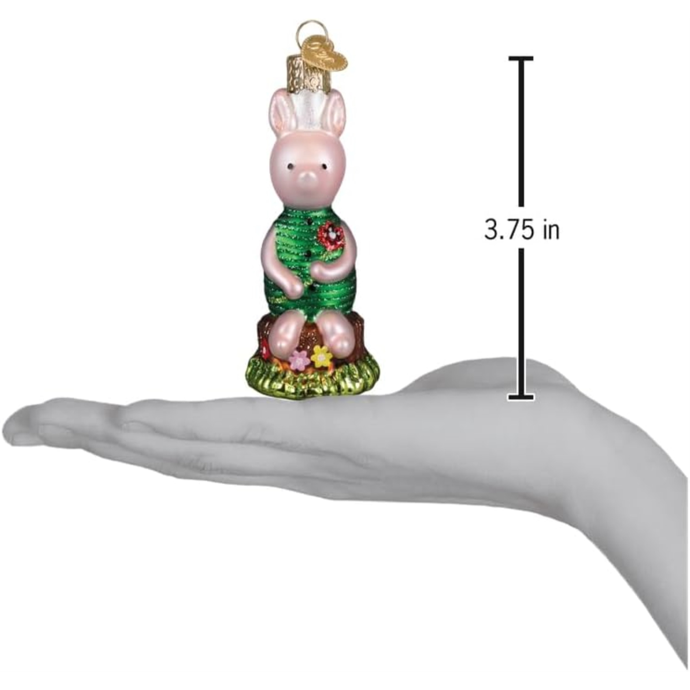 Old World Christmas Blown Glass Ornament for Christmas Tree, Piglet