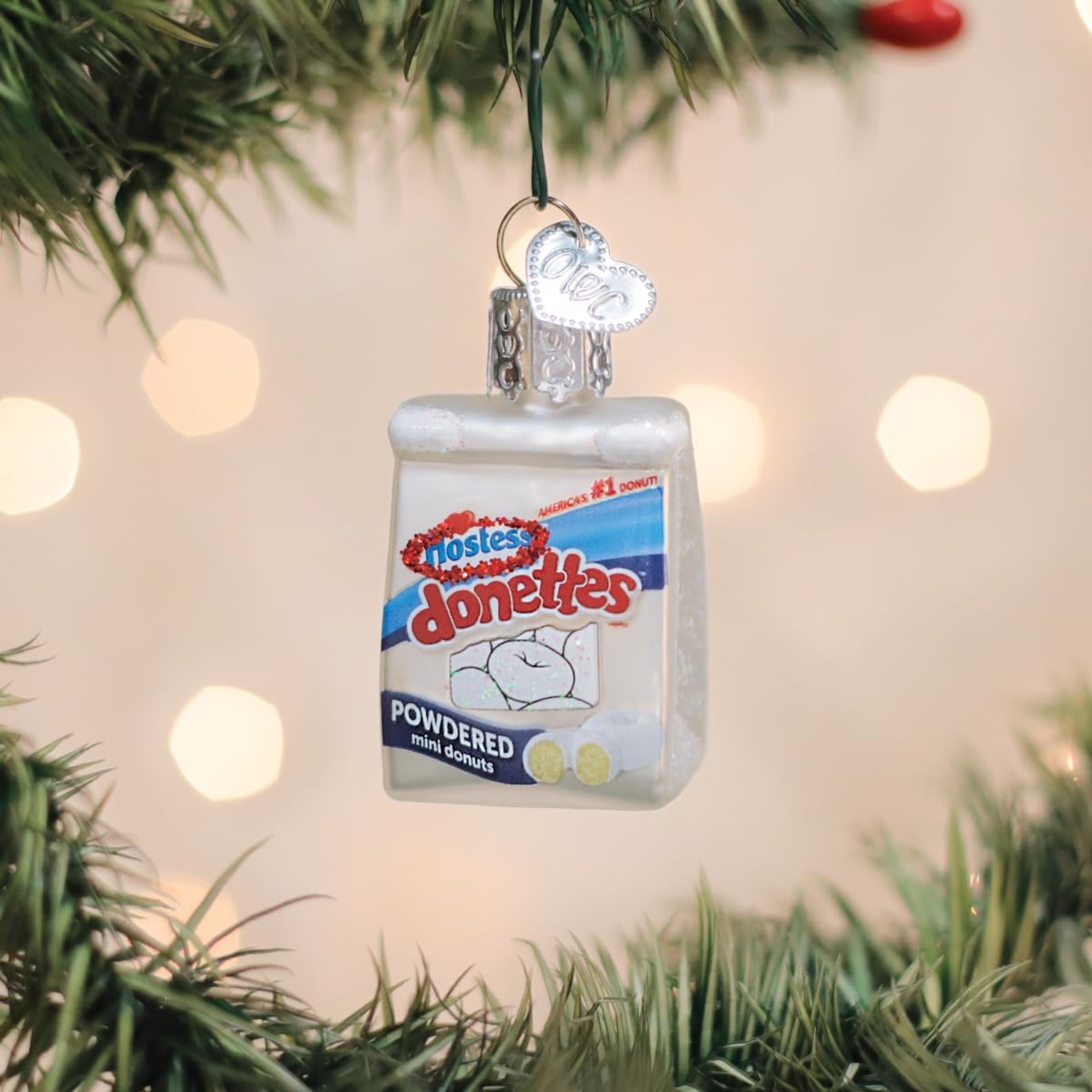 Old World Christmas Blown Glass Ornament for Christmas Tree, Gumdrops (Mini) Collection, Hostess Donettes