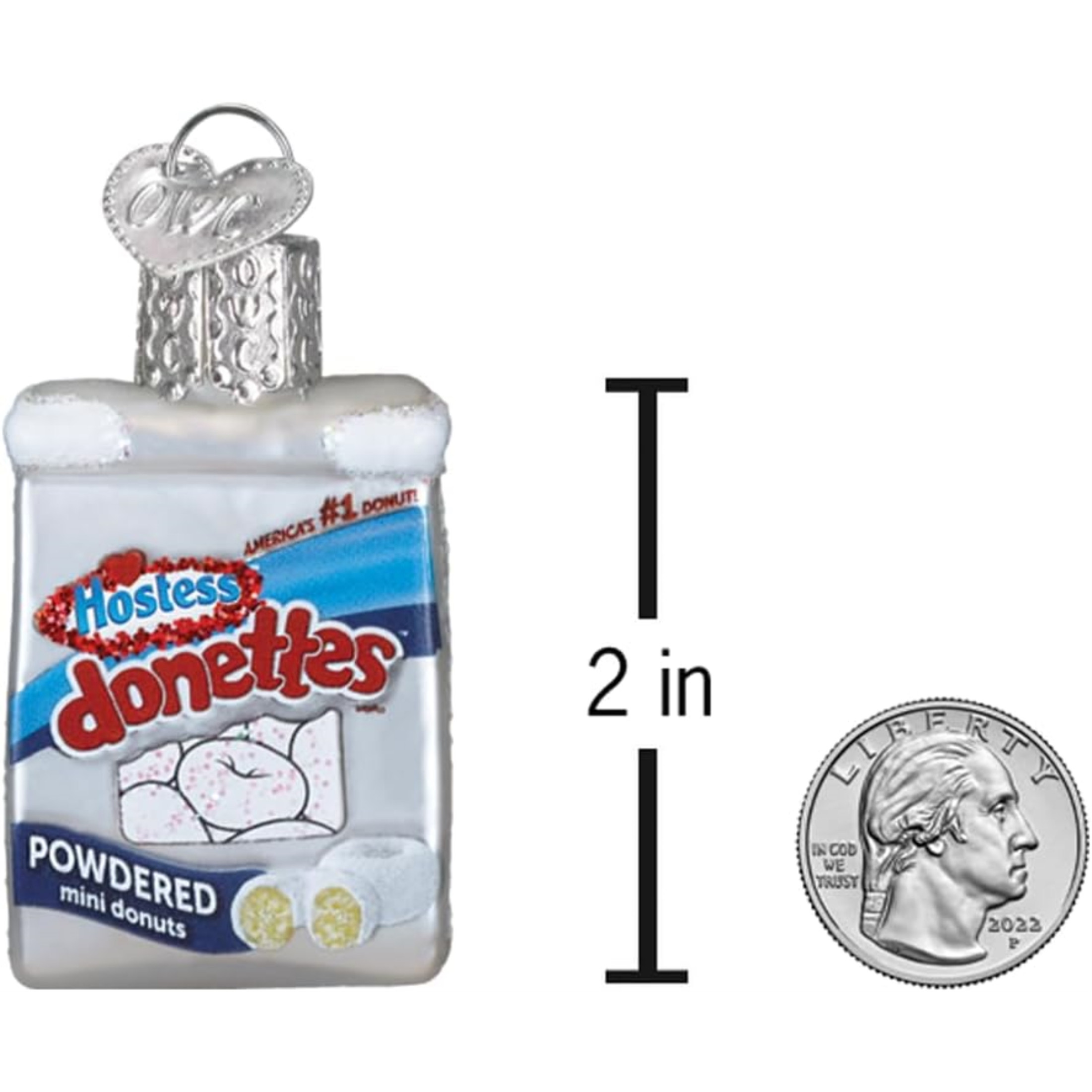 Old World Christmas Blown Glass Ornament for Christmas Tree, Gumdrops (Mini) Collection, Hostess Donettes