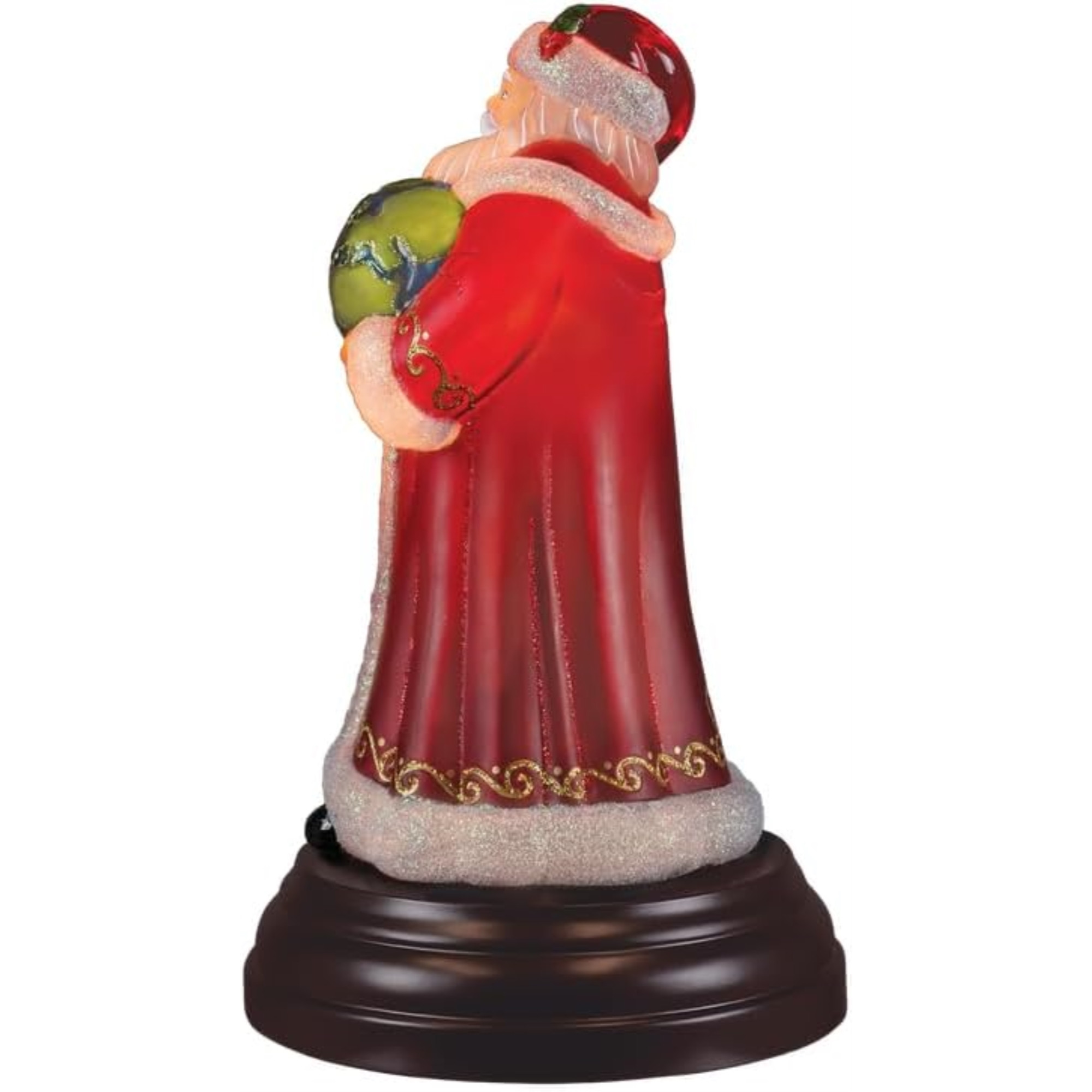 Old World Christmas Blown Glass Table Piece, World Peace Santa Light, 10.75"