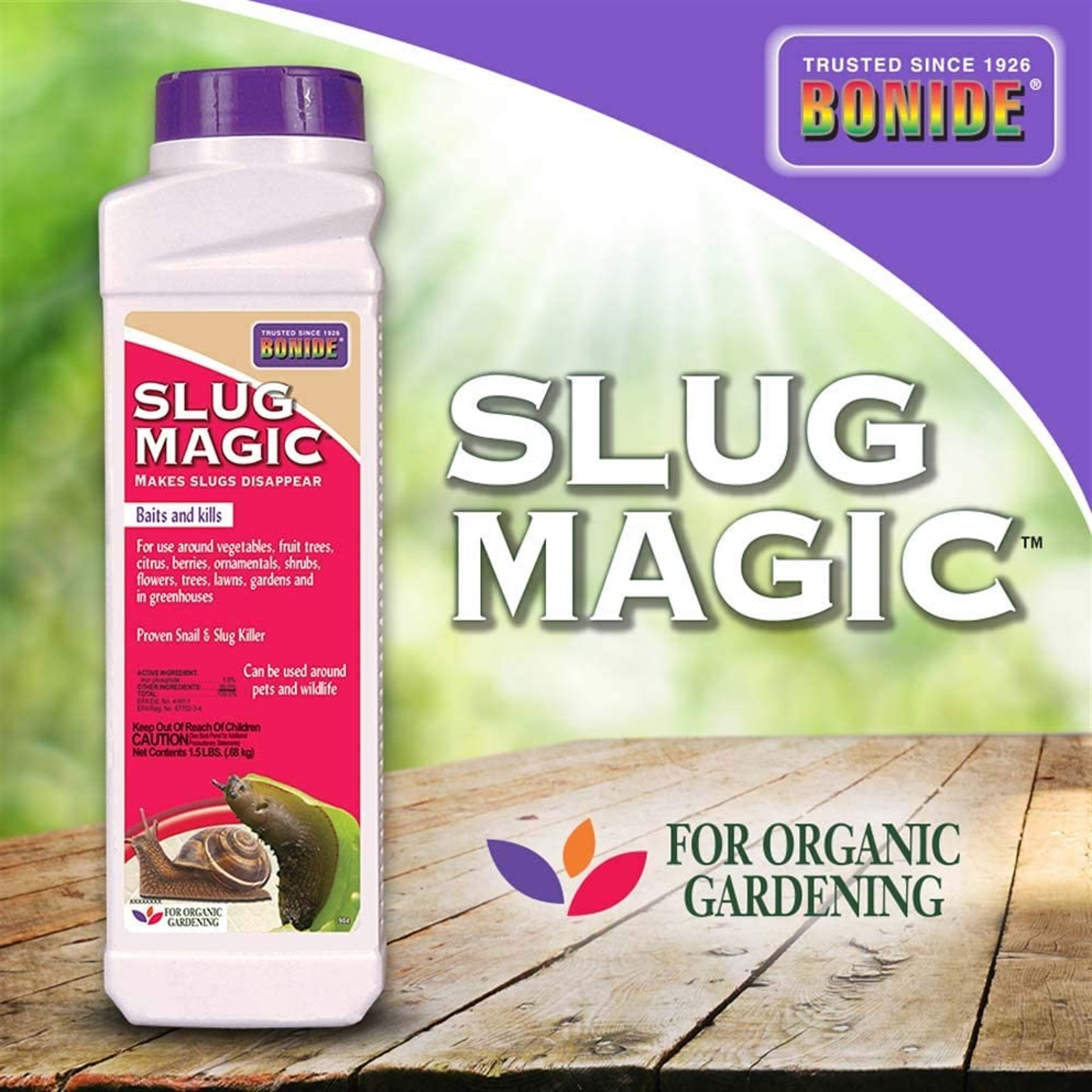 Bonide Slug Magic Pesticide/Remover, 24 Ounce