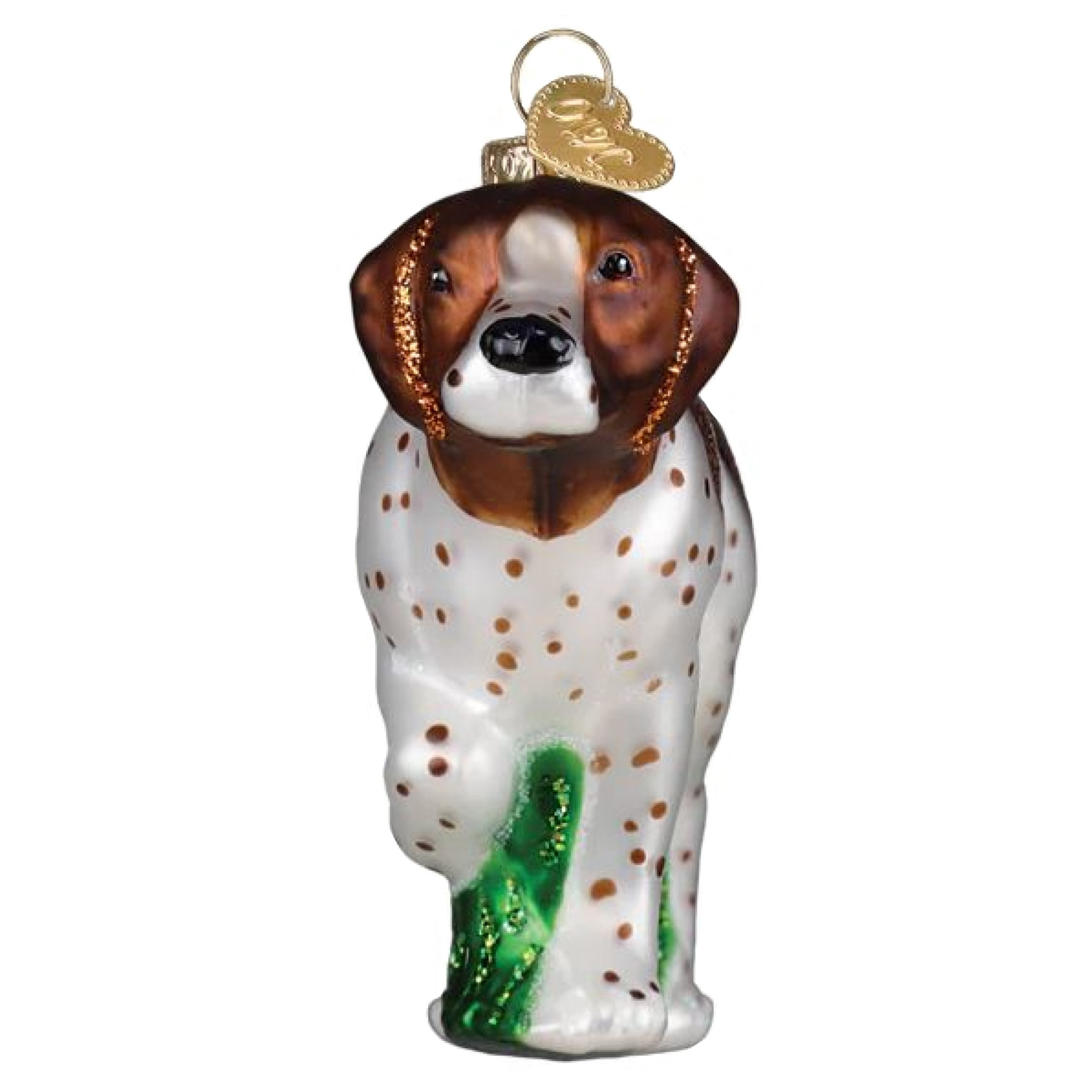 Old World Christmas Blown Glass Ornament for Christmas Tree, German Shorthaired Pointer