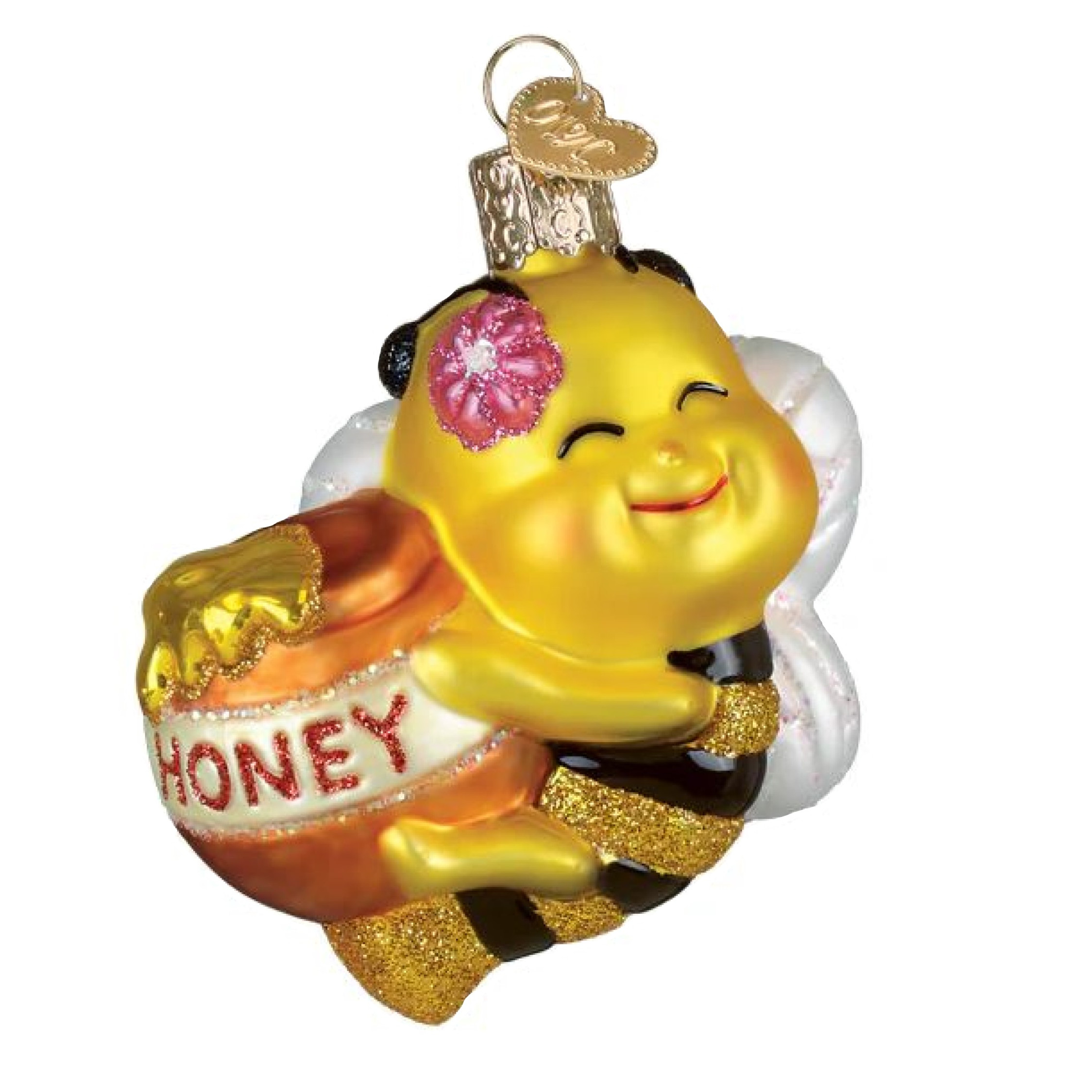 Old World Christmas Blown Glass Ornament for Christmas Tree, Bee Sweet