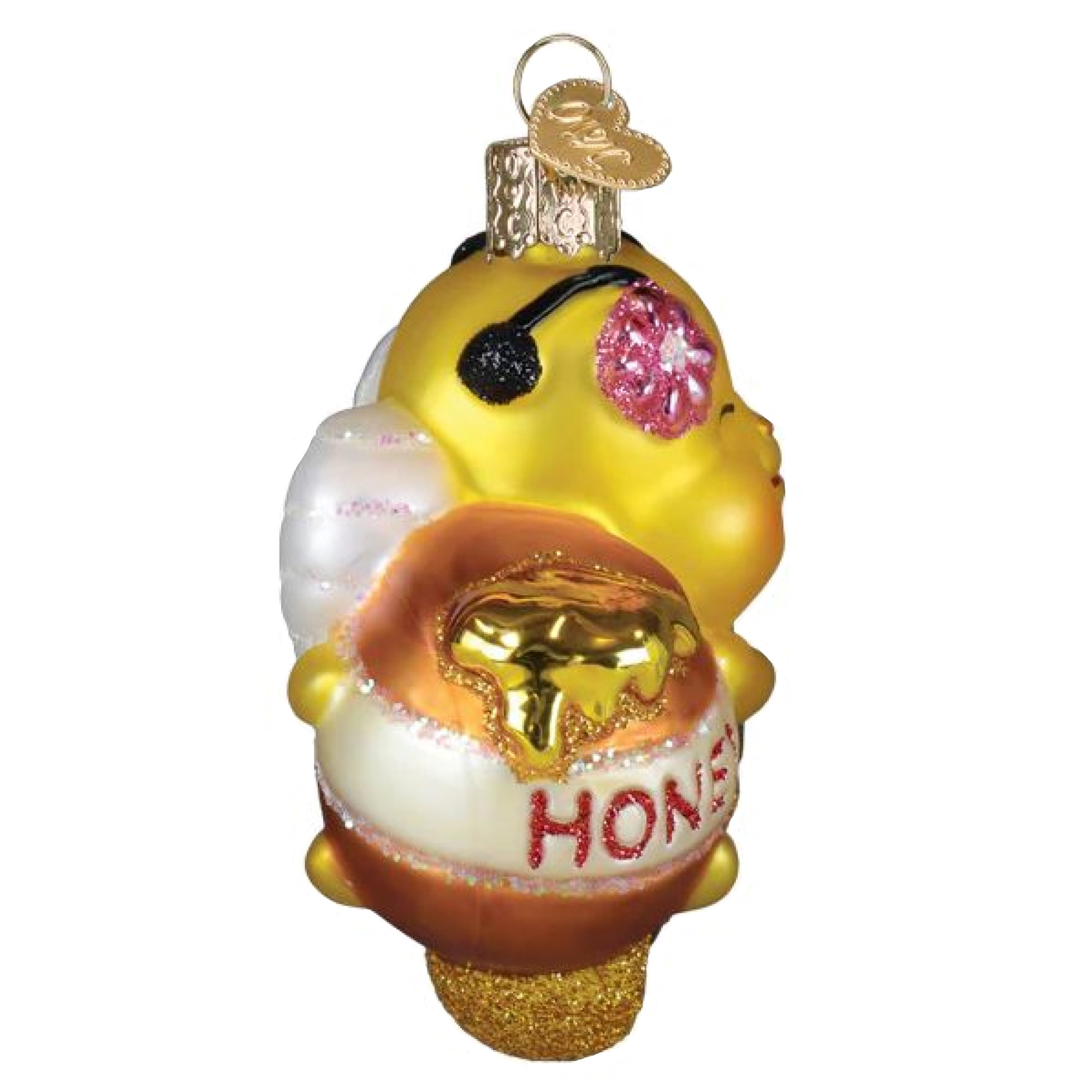 Old World Christmas Blown Glass Ornament for Christmas Tree, Bee Sweet