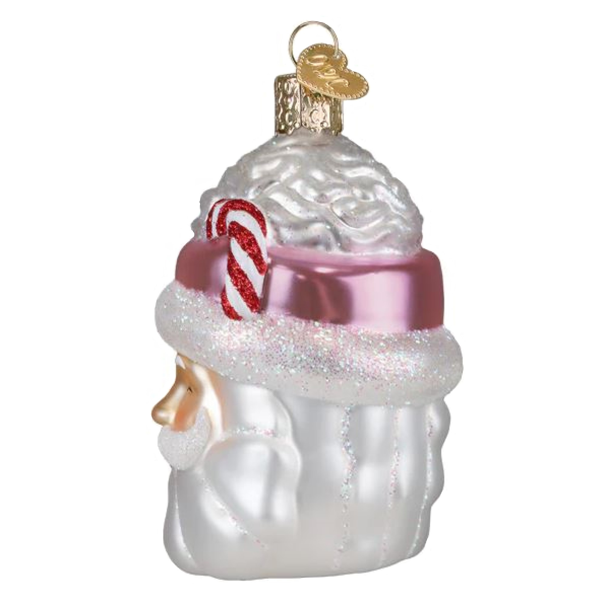 Old World Christmas Blown Glass Ornament for Christmas Tree, Papa Noel Mug