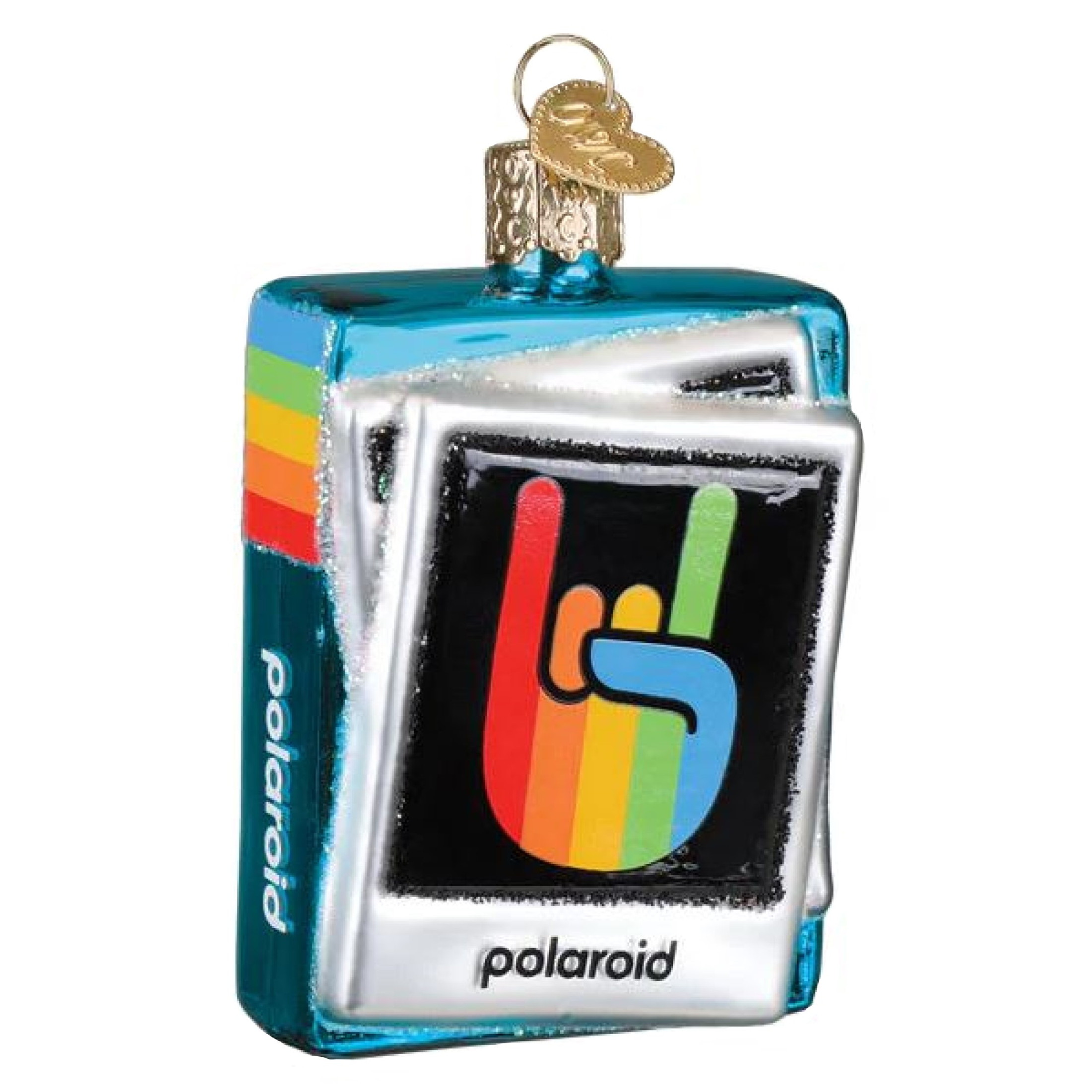 Old World Christmas Blown Glass Ornament for Christmas Tree, Polaroid Film Box