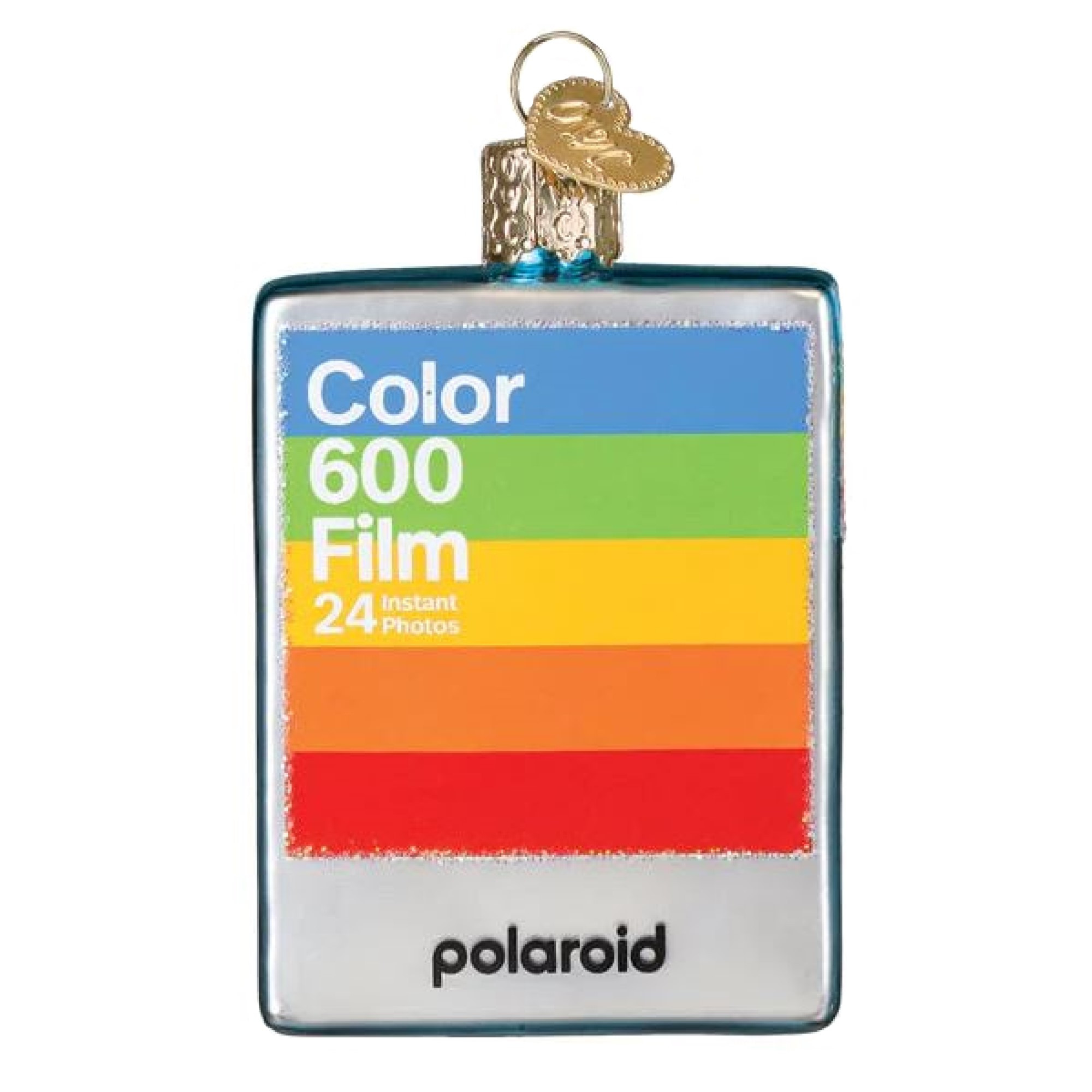 Old World Christmas Blown Glass Ornament for Christmas Tree, Polaroid Film Box