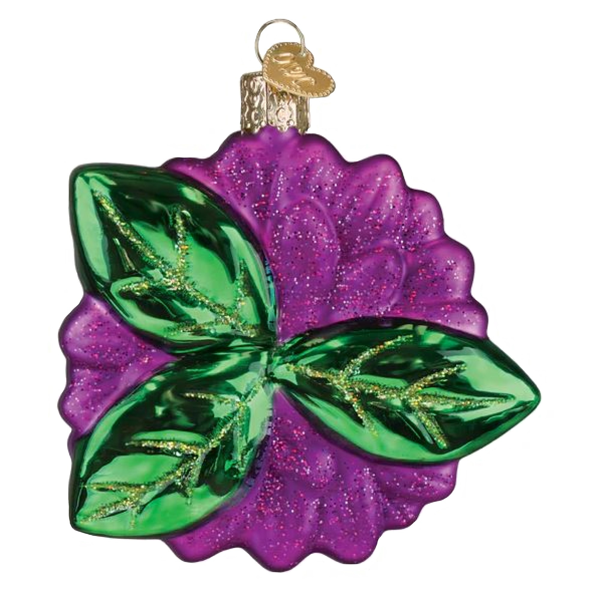Old World Christmas Blown Glass Ornament for Christmas Tree, Dahlia