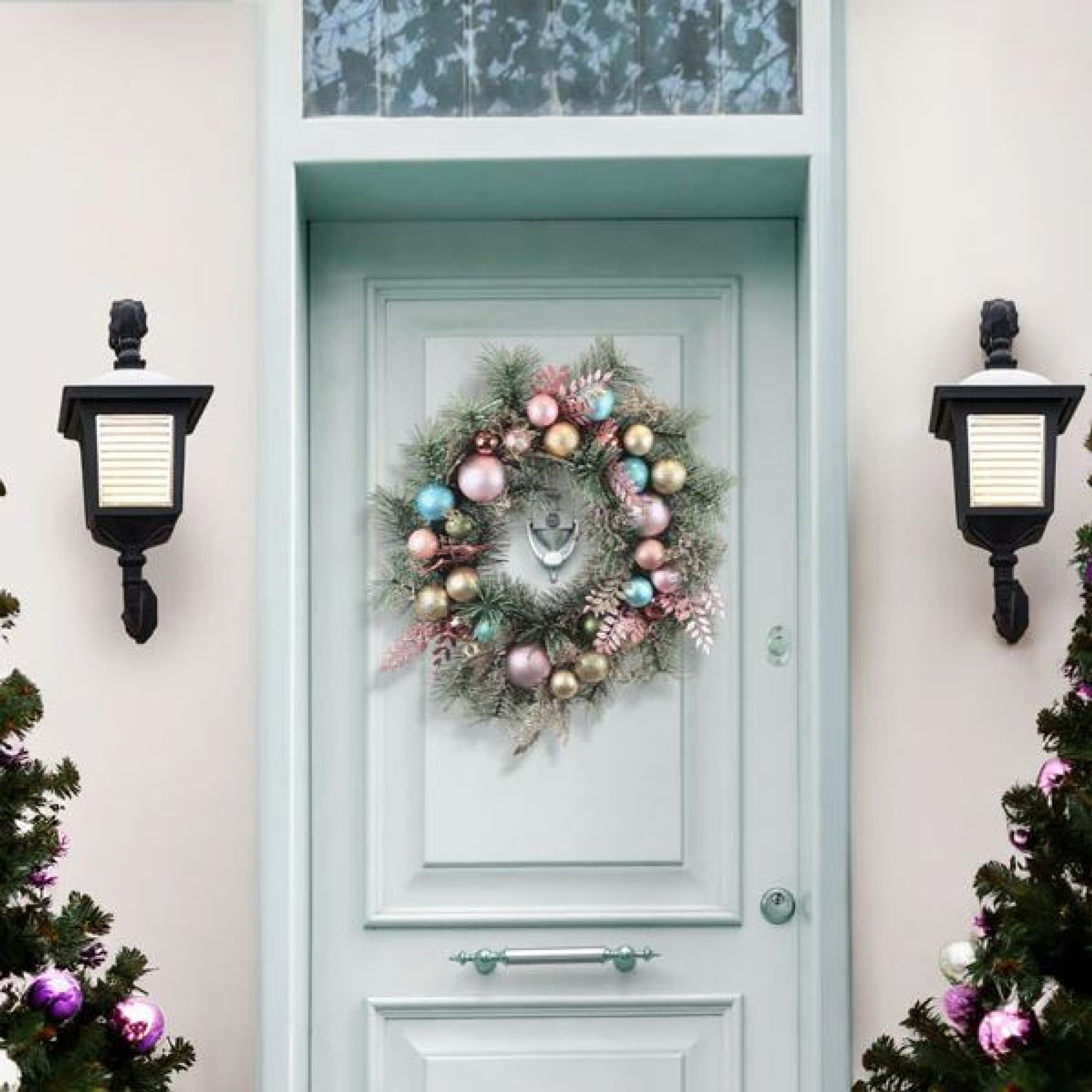 Old World Christmas Decorative Faux Wreath, Pastel Touch of Whimsy, 24in