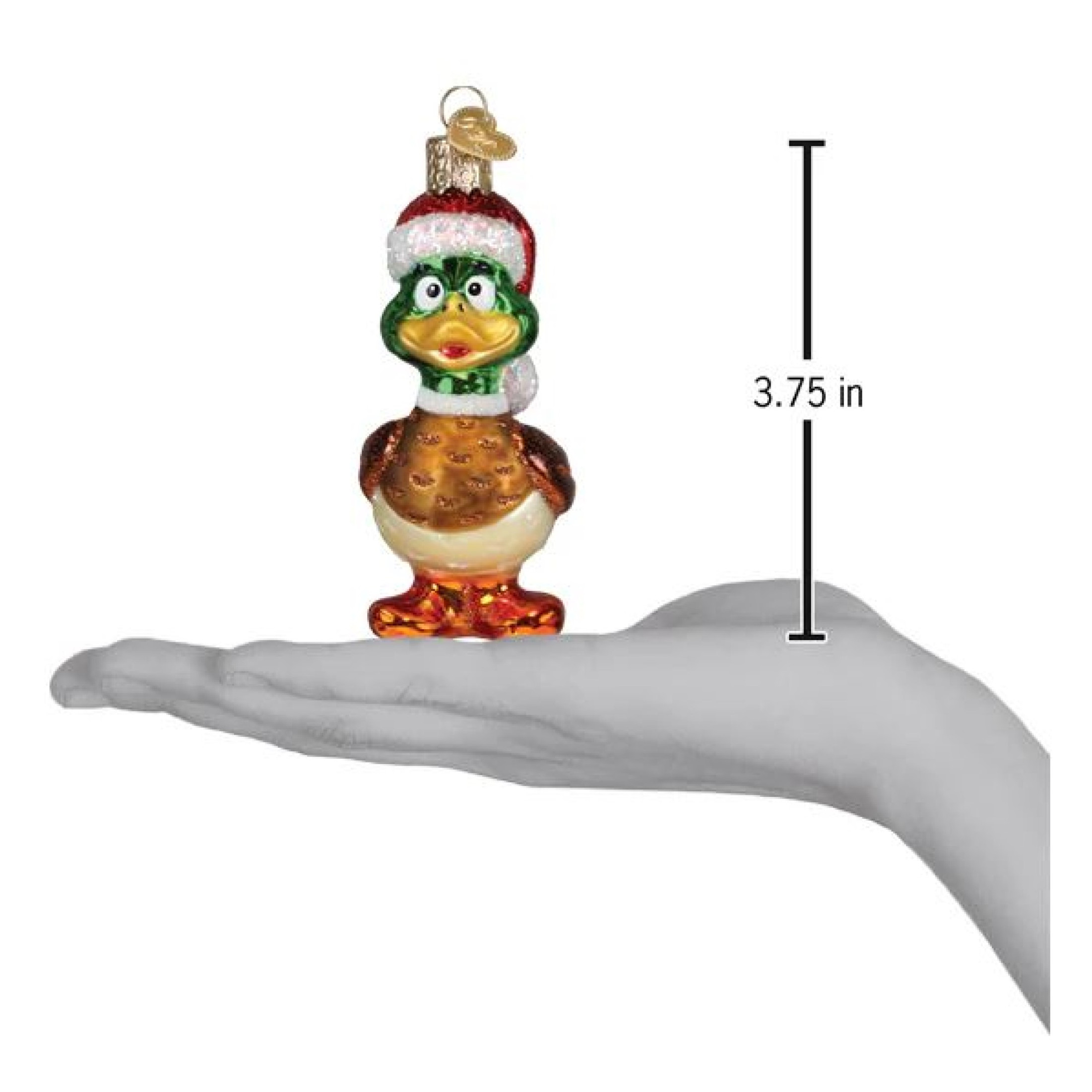 Old World Christmas Blown Glass Ornament for Christmas Tree, Silly Santa Duck