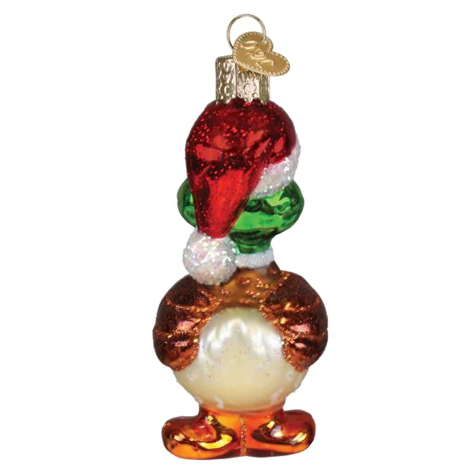 Old World Christmas Blown Glass Ornament for Christmas Tree, Silly Santa Duck