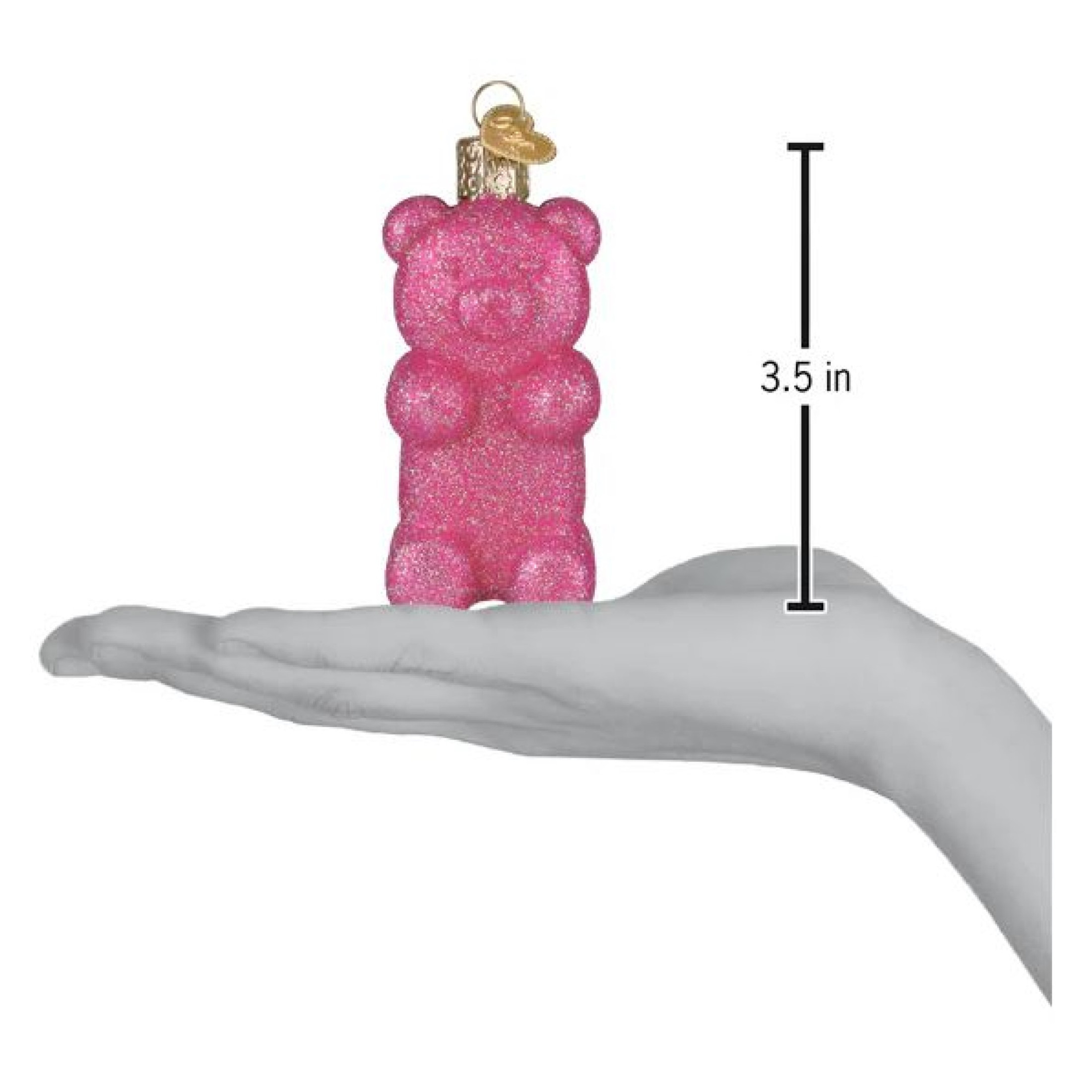 Old World Christmas Blown Glass Ornament for Christmas Tree, Glistening Jelly Bear