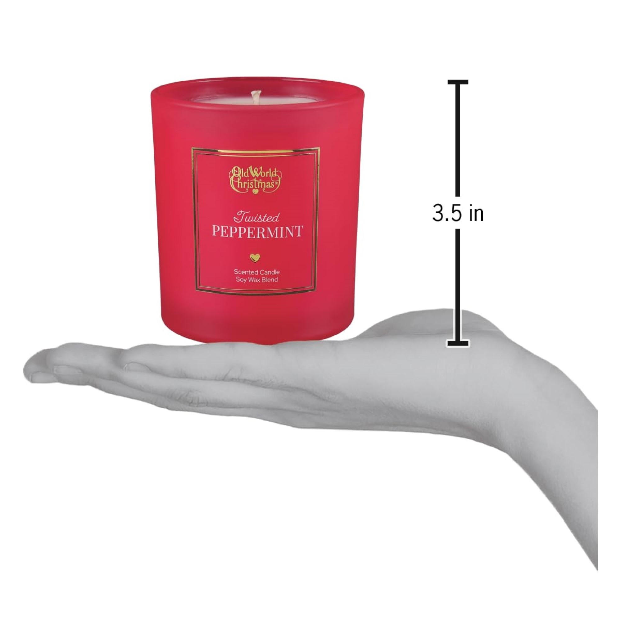 Old World Christmas Soy Wax Blend Candle, Twisted Peppermint, 8oz