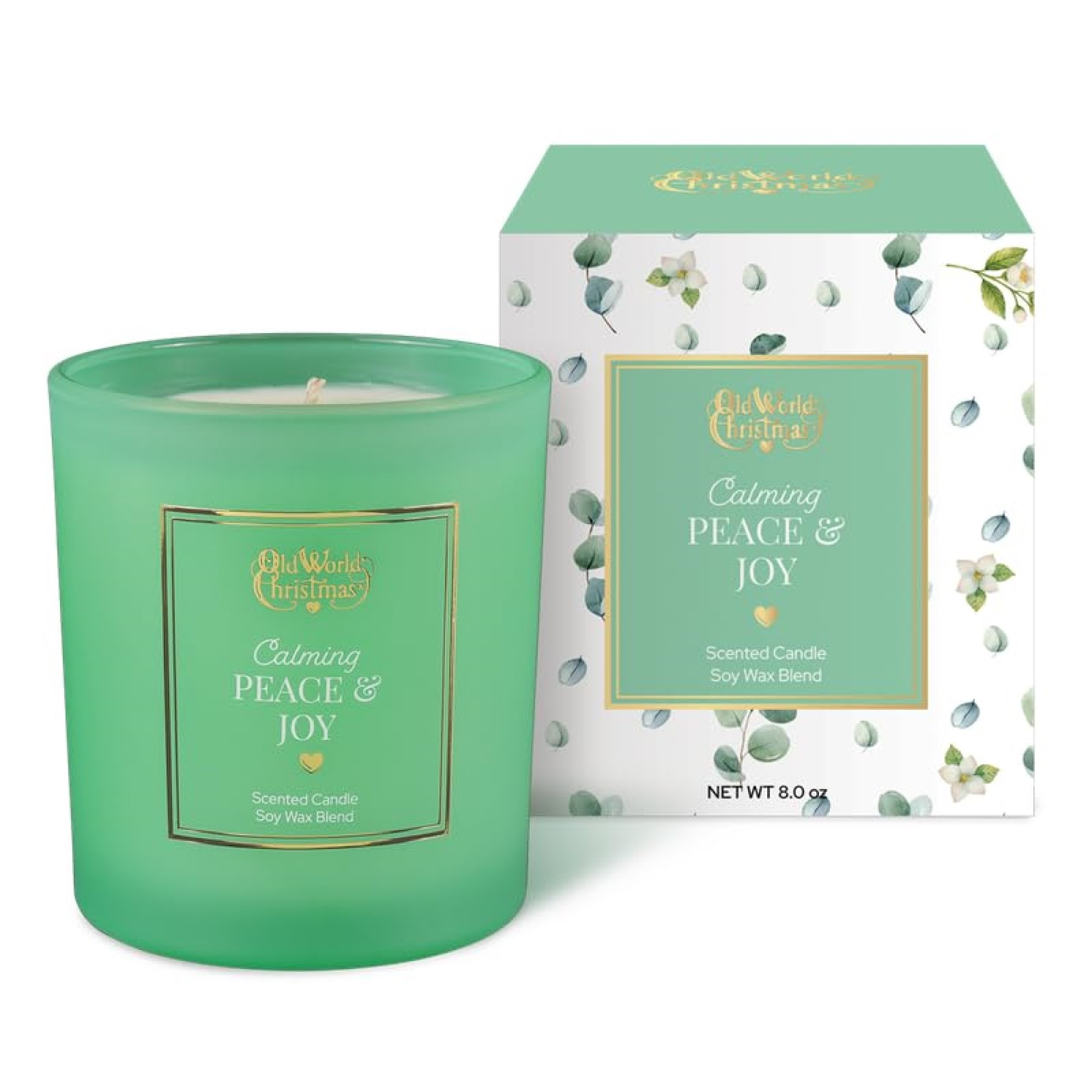 Old World Christmas Soy Wax Blend Candle, Calming Peace & Joy, 8oz