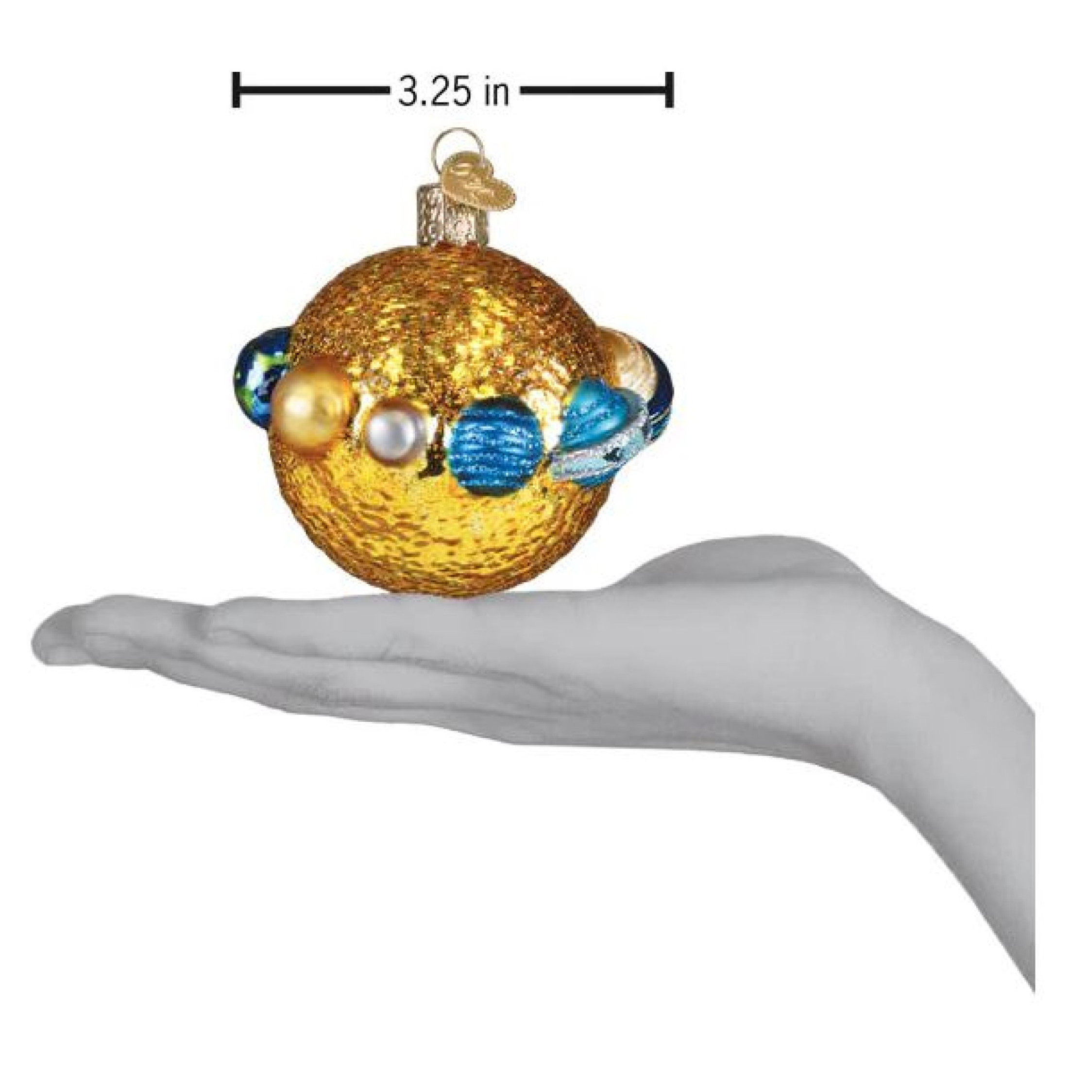 Old World Christmas Blown Glass Ornament for Christmas Tree, Solar System