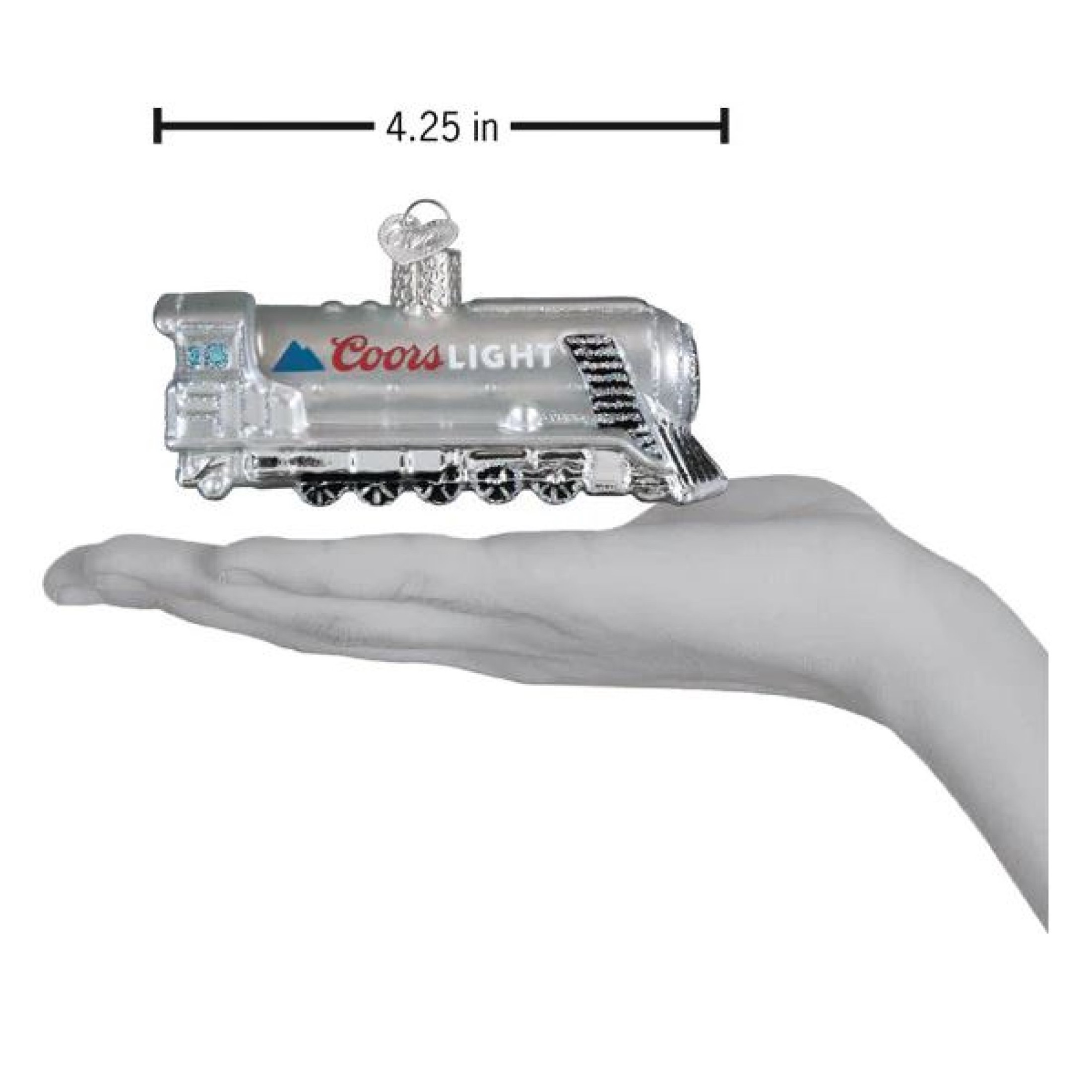 Old World Christmas Blown Glass Ornament for Christmas Tree, Coors Light Chill Train
