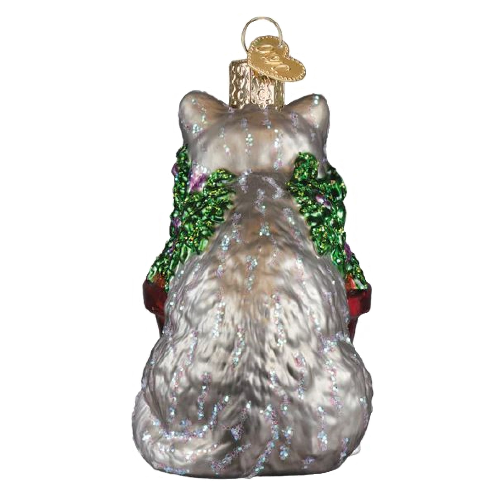 Old World Christmas Blown Glass Ornament for Christmas Tree, Catnip Cat