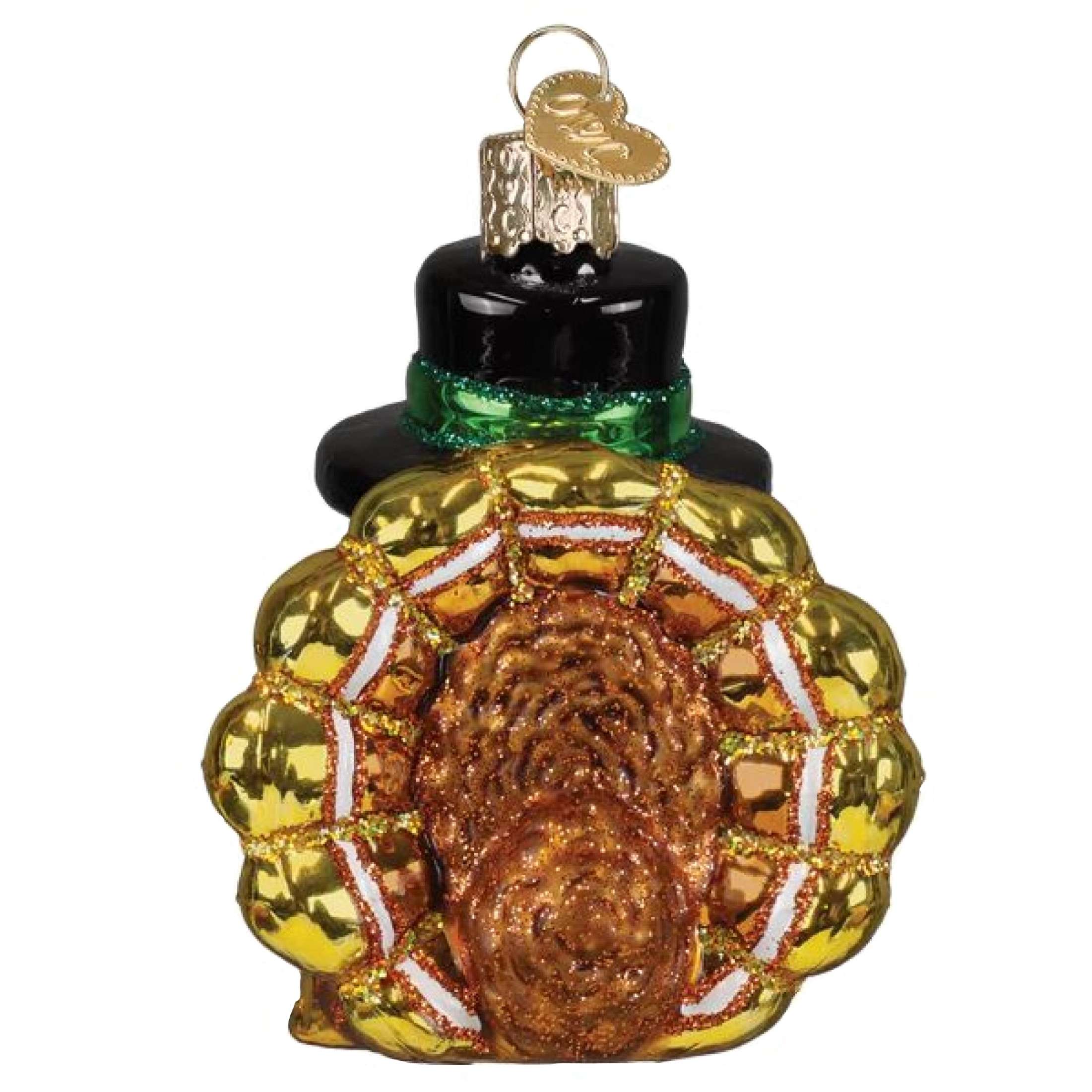 Old World Christmas Blown Glass Ornament for Christmas Tree, Pilgrim Turkey