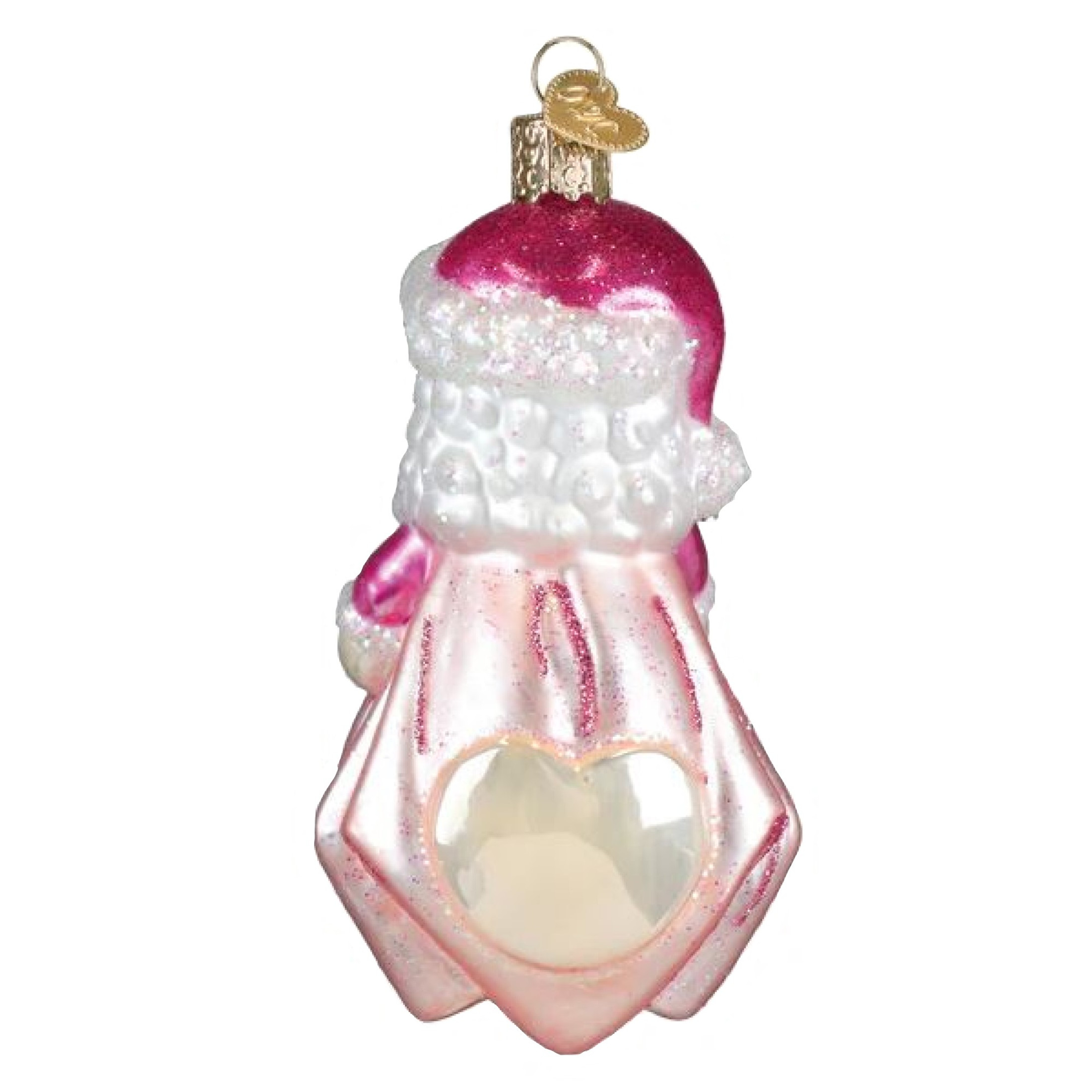 Old World Christmas Blown Glass Ornament for Christmas Tree, Baby Girl's 1st Santa Lovey