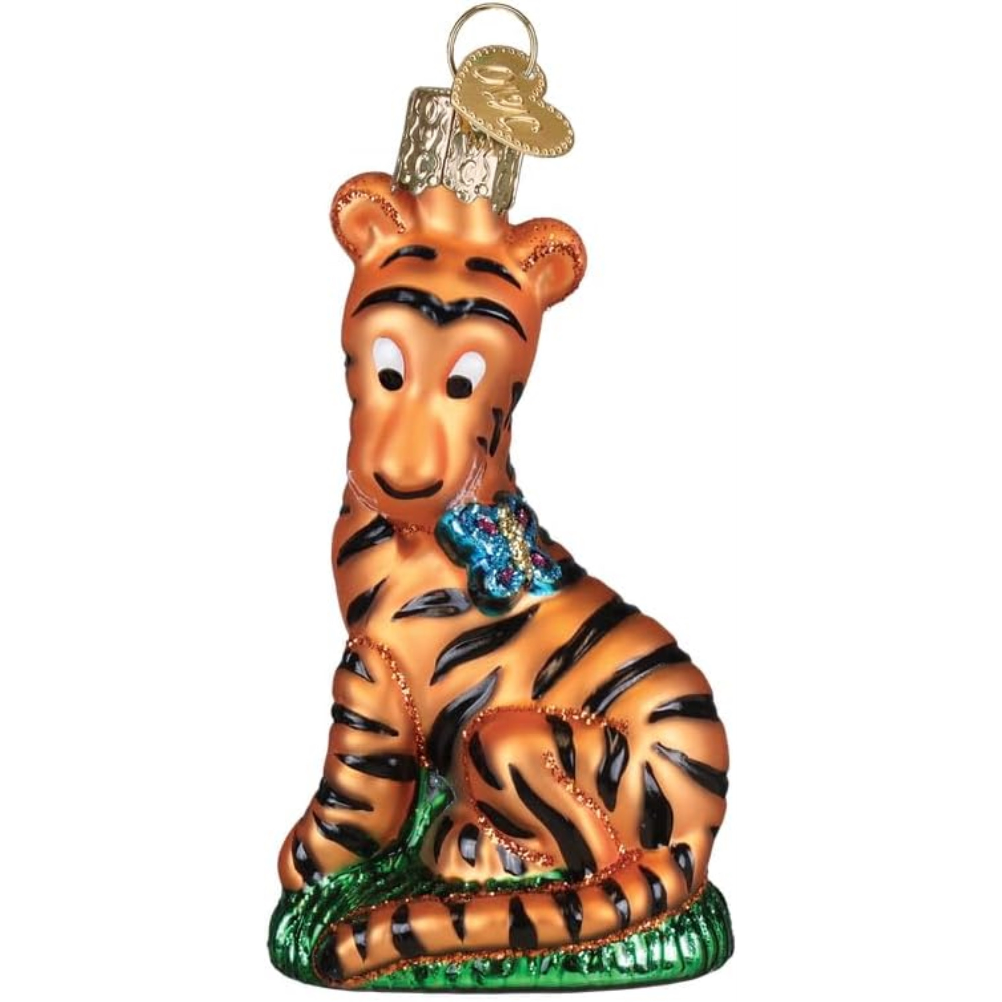 Old World Christmas Blown Glass Ornament for Christmas Tree, Tigger