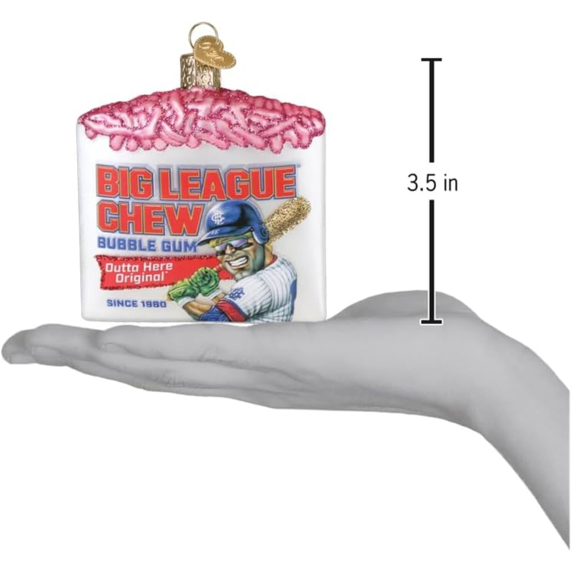 Old World Christmas Blown Glass Ornament for Christmas Tree, Big League Chew