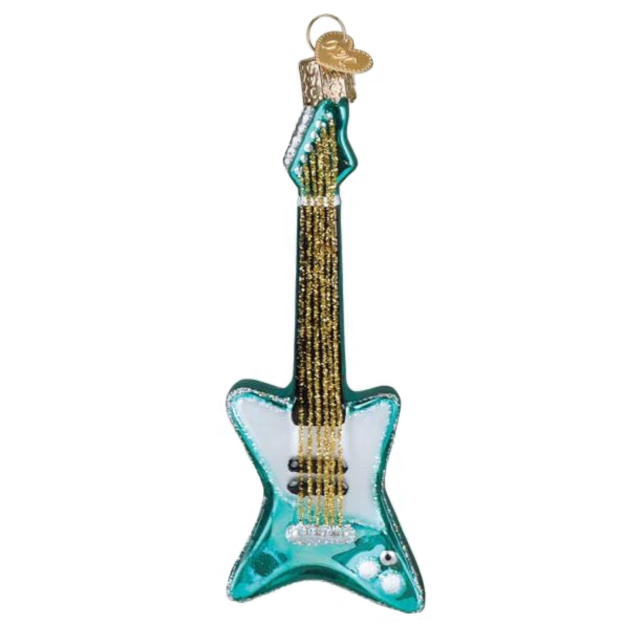 Old World Christmas Blown Glass Ornament for Christmas Tree, Rockin' Electric Guitar