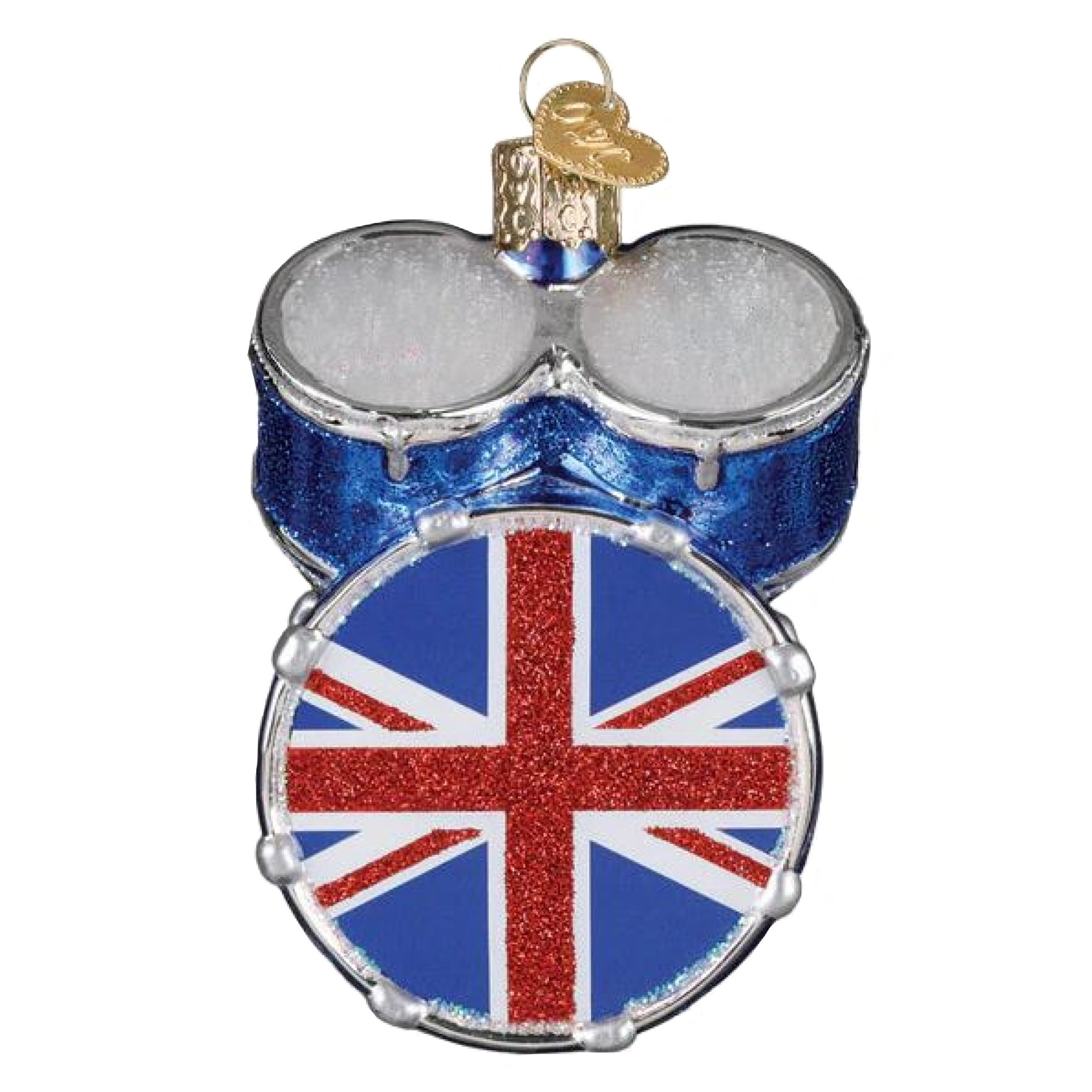 Old World Christmas Blown Glass Ornament for Christmas Tree, The Who Drum Set