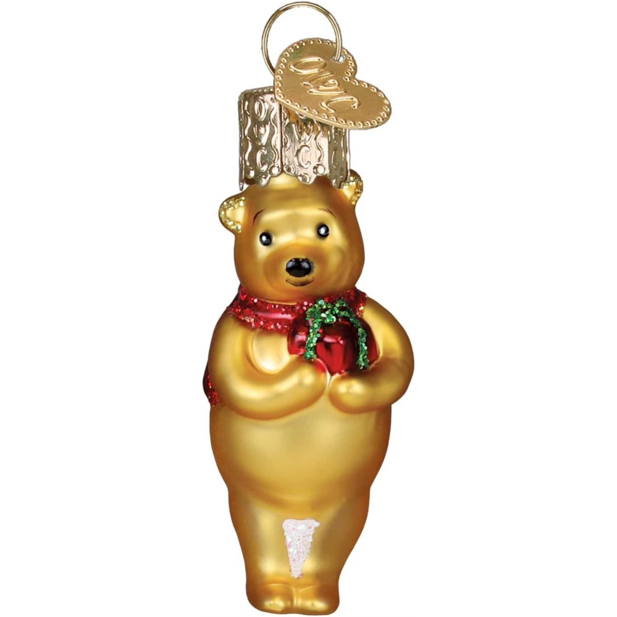 Old World Christmas Blown Glass Ornament for Christmas Tree, Gumdrops (Mini) Collection, Winnie with Gift