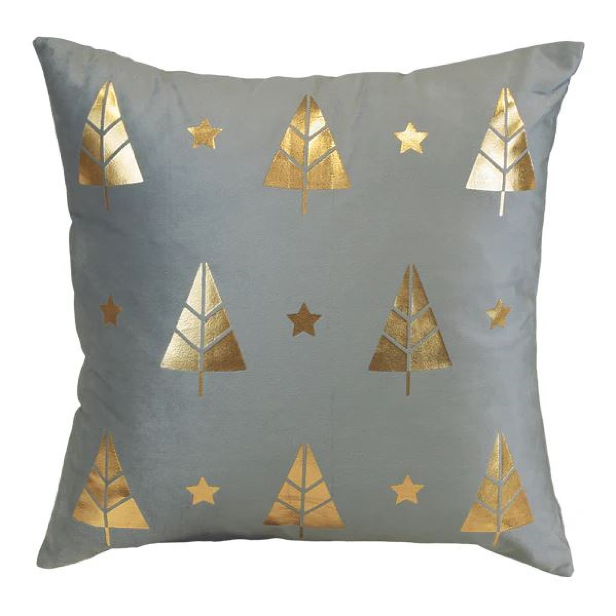 Old World Christmas Square Decorative Holiday Pillow, Gold Tree Motif, 18in