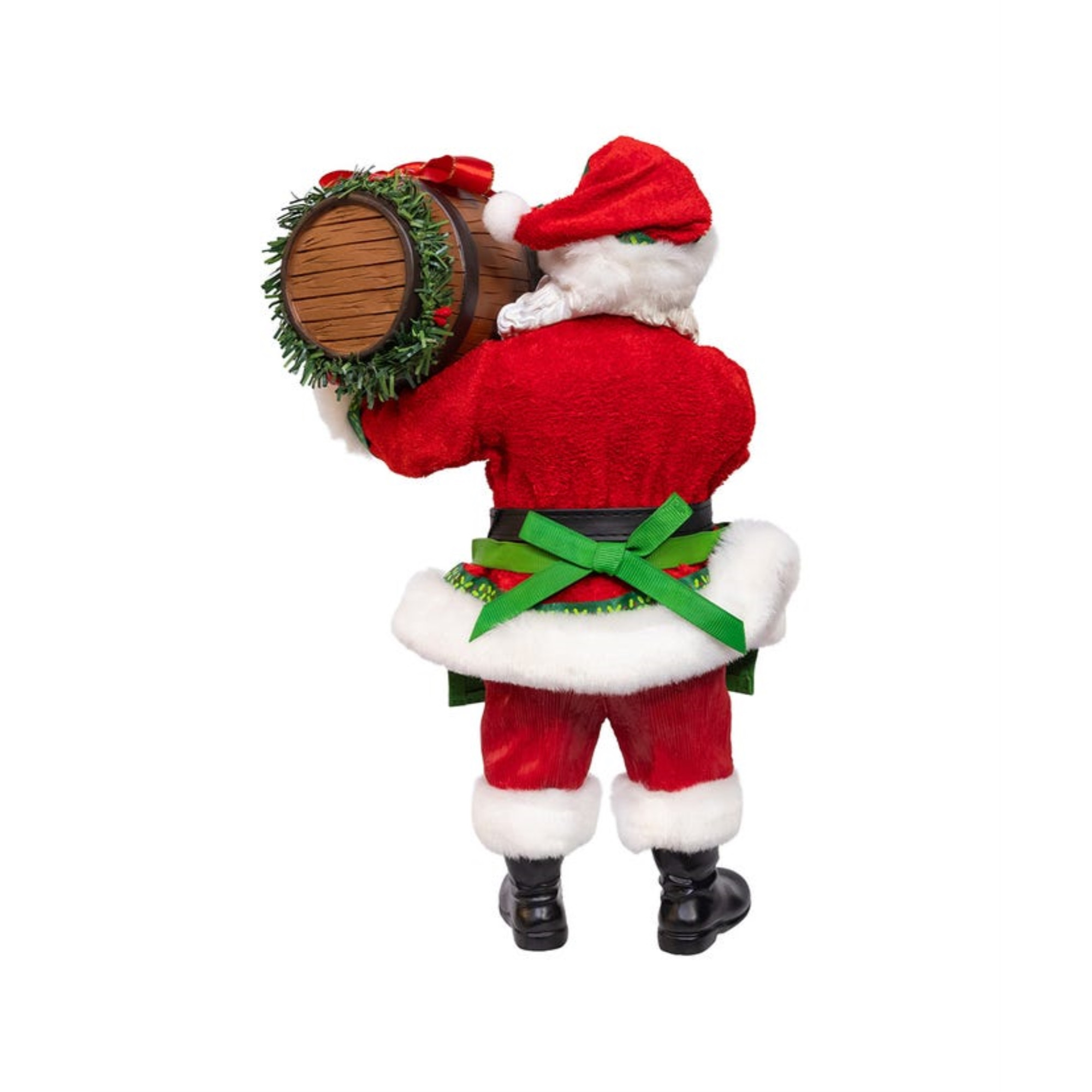 Kurt Adler Fabriche Christmas Figurine Collection, Beer Barrel Santa,10.5in