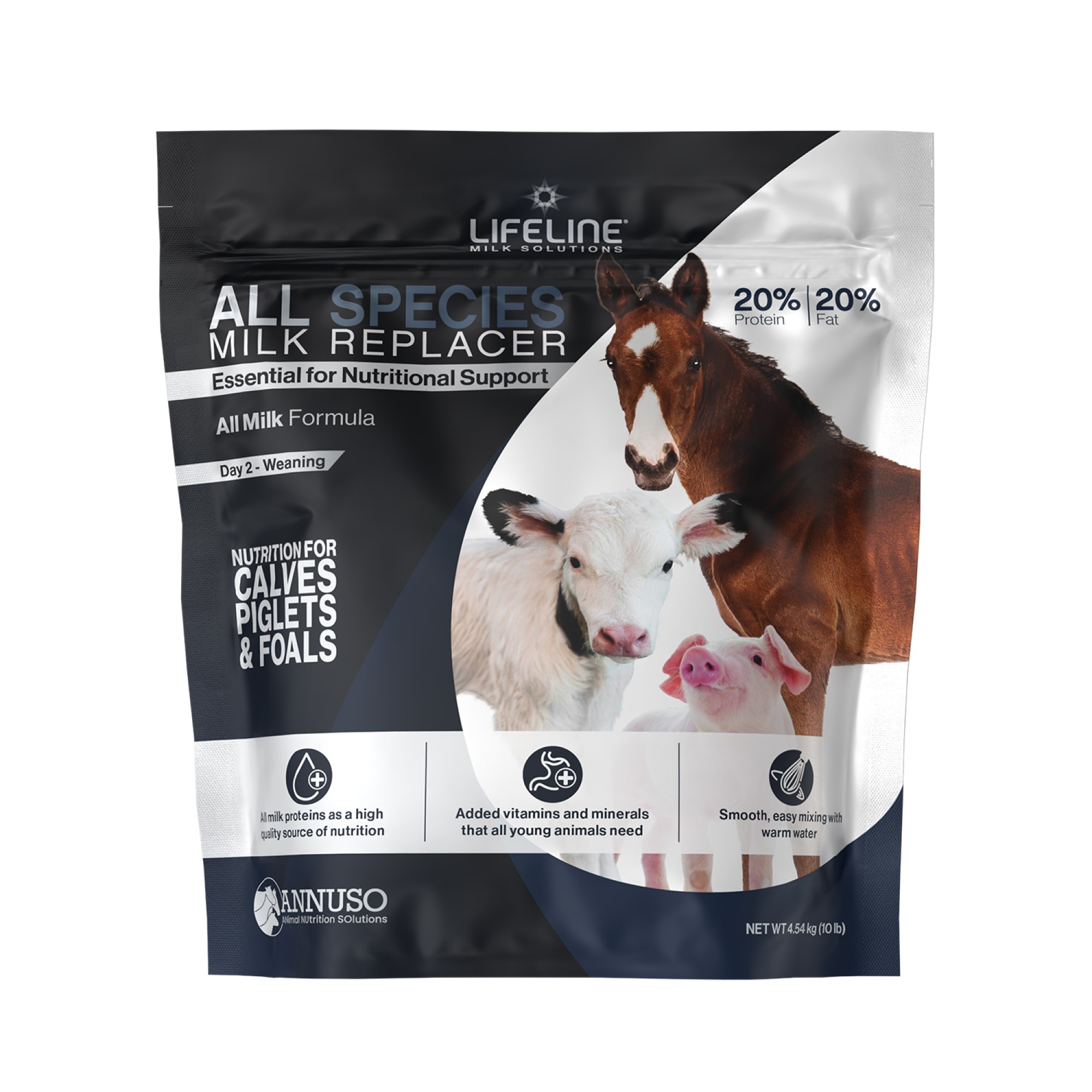 ANNUSO LIFELINE All Species Milk Replacer 20:20, 10lb Bag