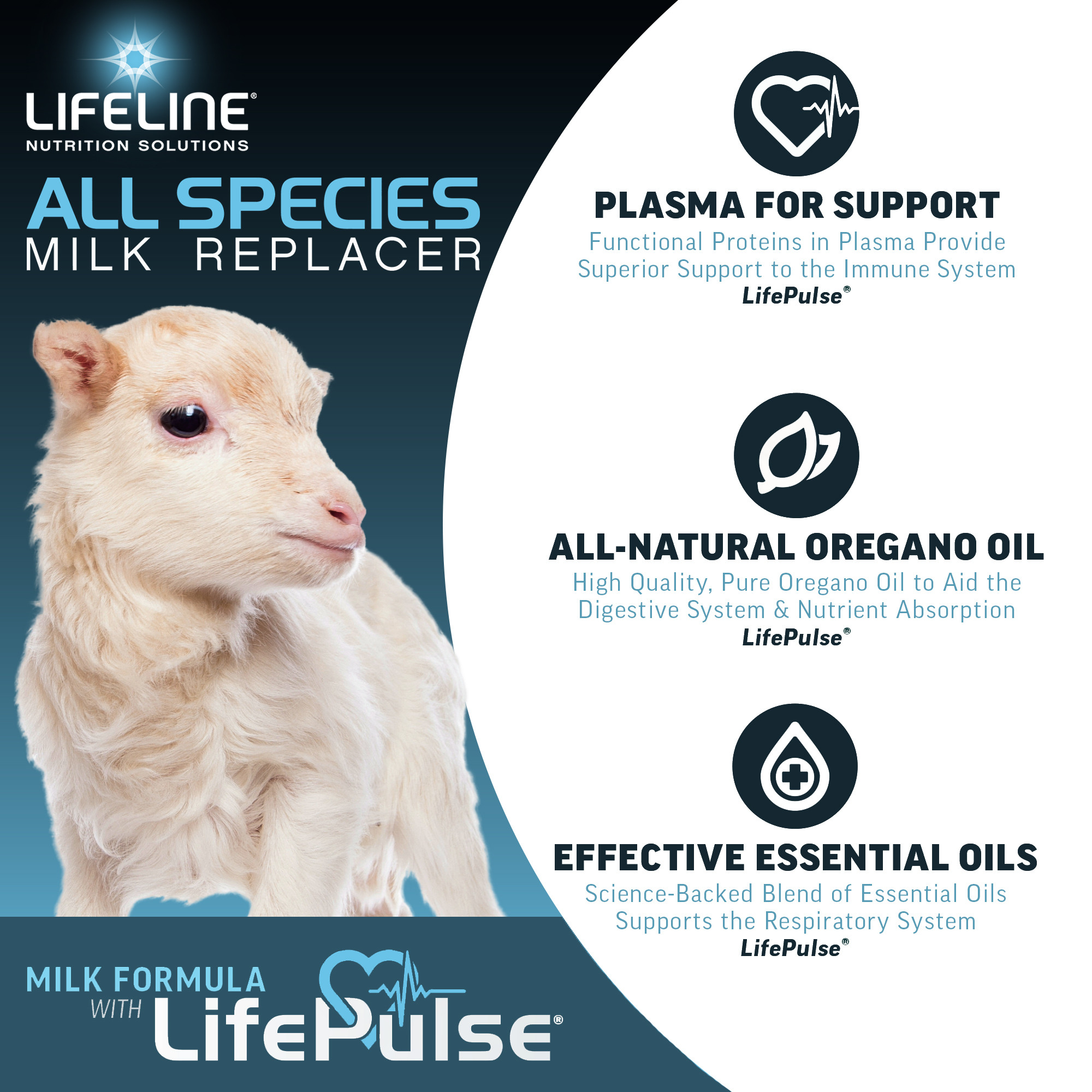 ANNUSO LIFELINE All Species Milk Replacer 26:24, 4lb Bag