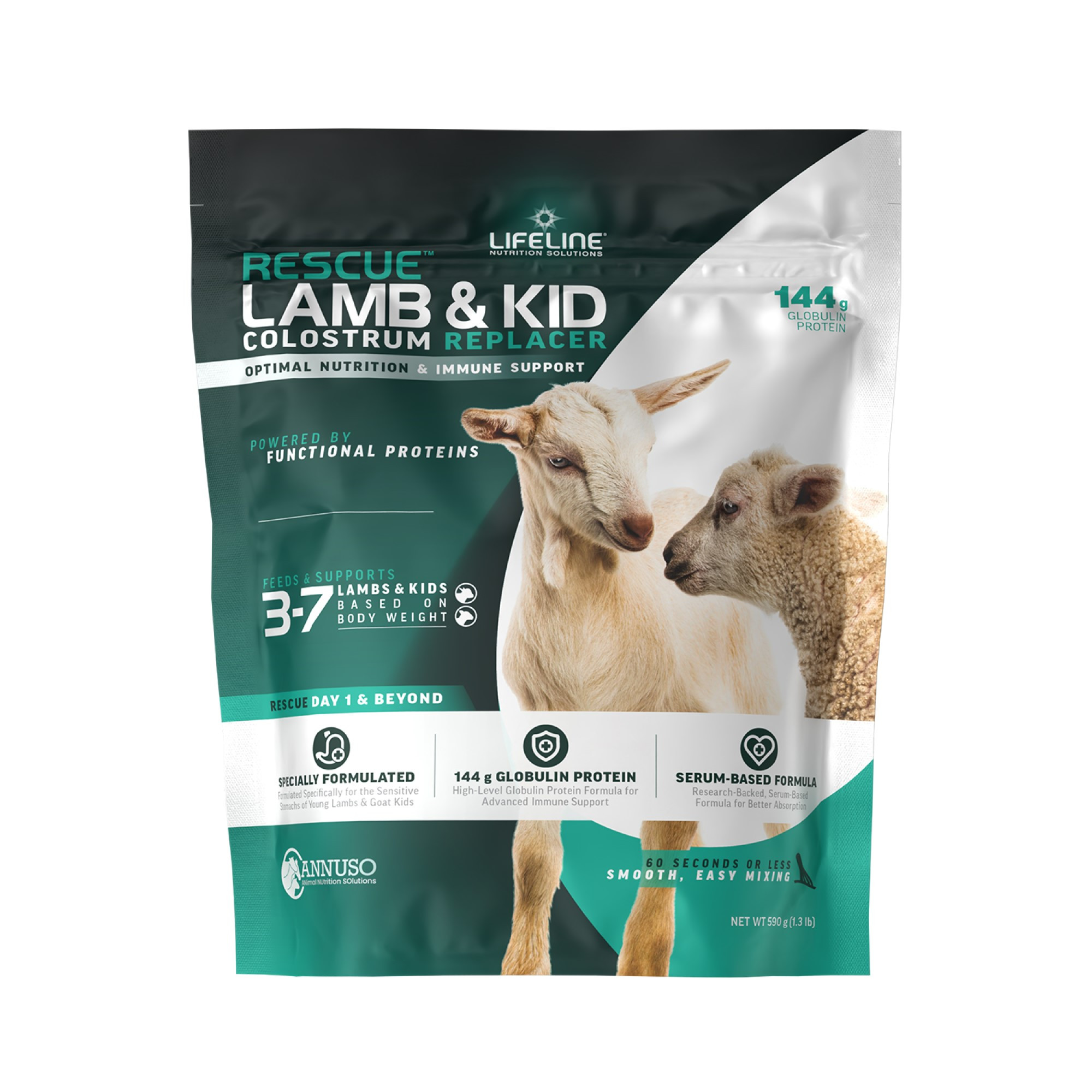 ANNUSO LIFELINE Rescue Lamb & Kid Colostrum Replacer, 1.3lb Bag