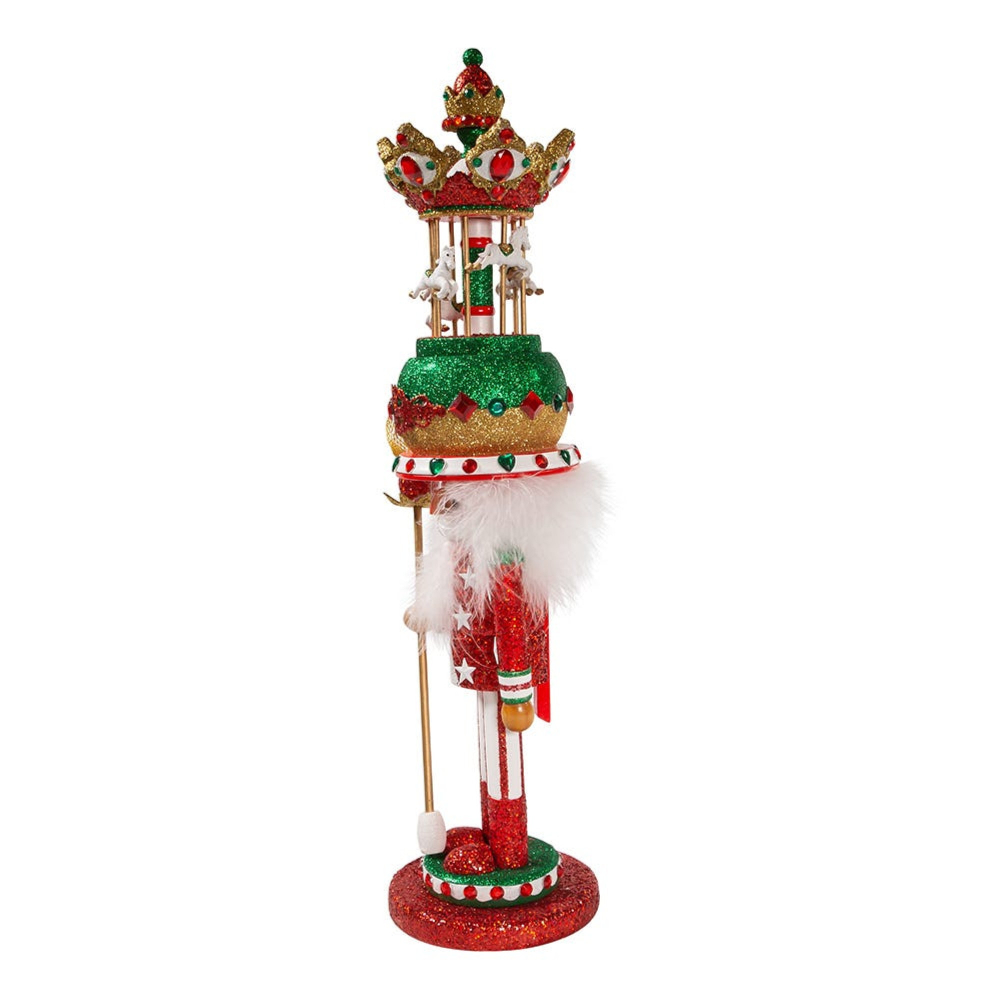 Kurt Adler Hollywood Nutcrackers Collection, Musical Carousel Hat, 15"