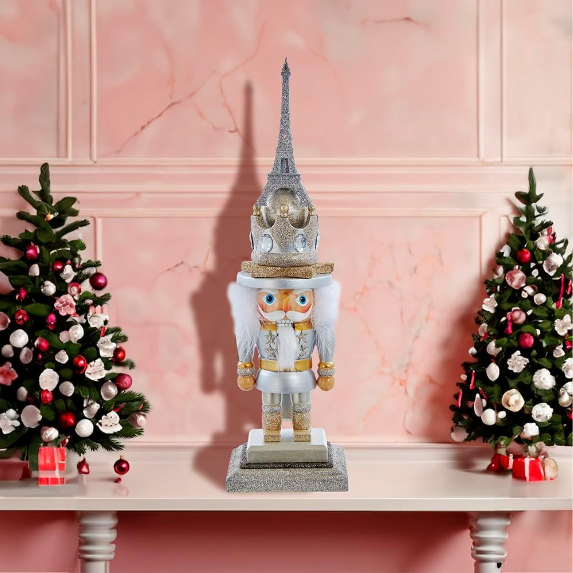 Kurt Adler Hollywood Nutcracker Collection, Paris Hat Nutcracker, 15.75"