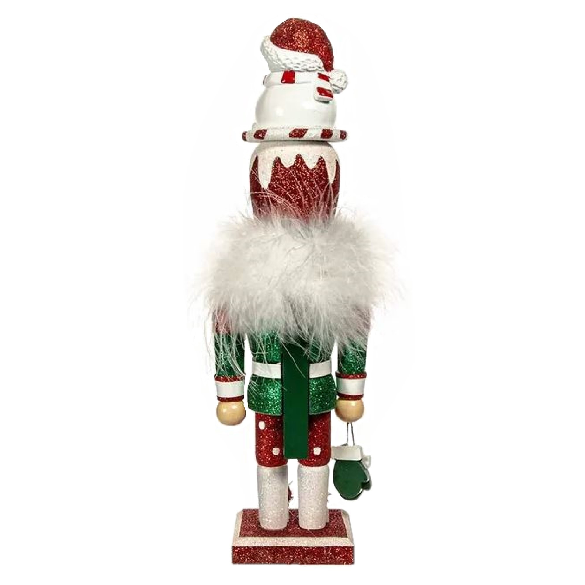 Kurt Adler Wooden Hollywood Nutcracker Collection, Red & Green Snowman Hat, 12"
