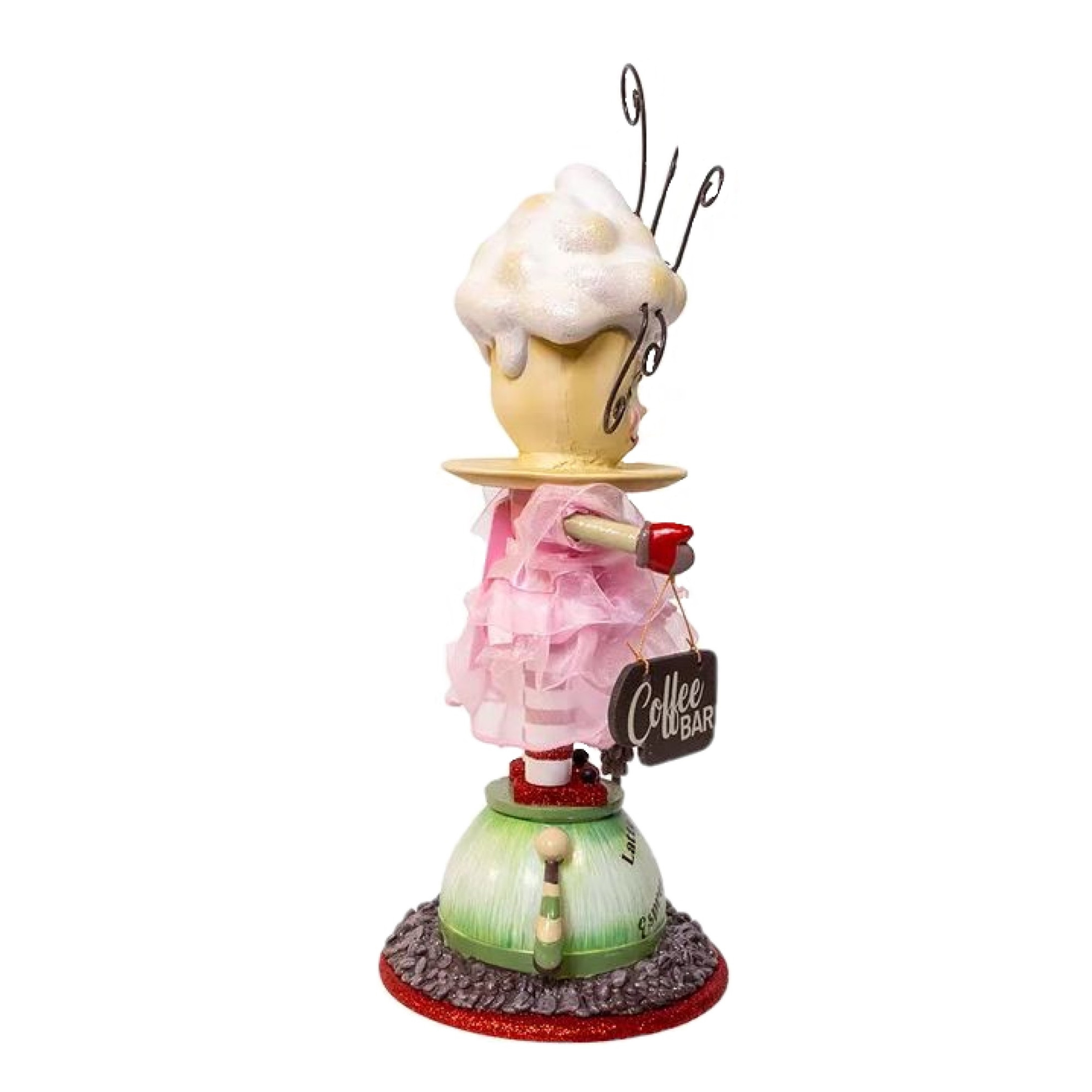 Kurt Adler Resin Hollywood Nutcracker, Coffee Girl, 12in Kurt Adler Resin Hollywood Nutcracker, Coffee Girl, 12in