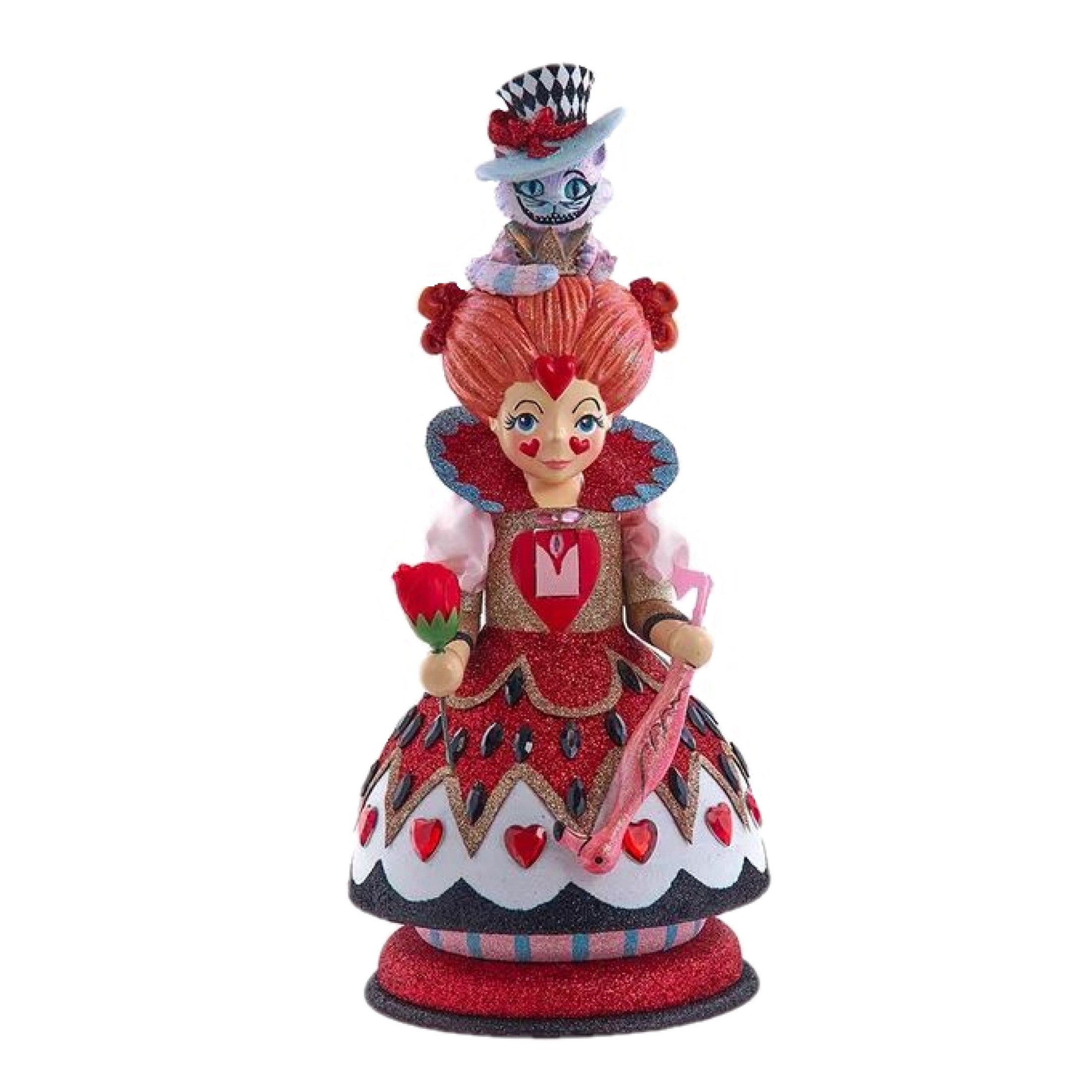 Kurt Adler Wooden Hollywood Nutcracker, Queen of Hearts, 13in