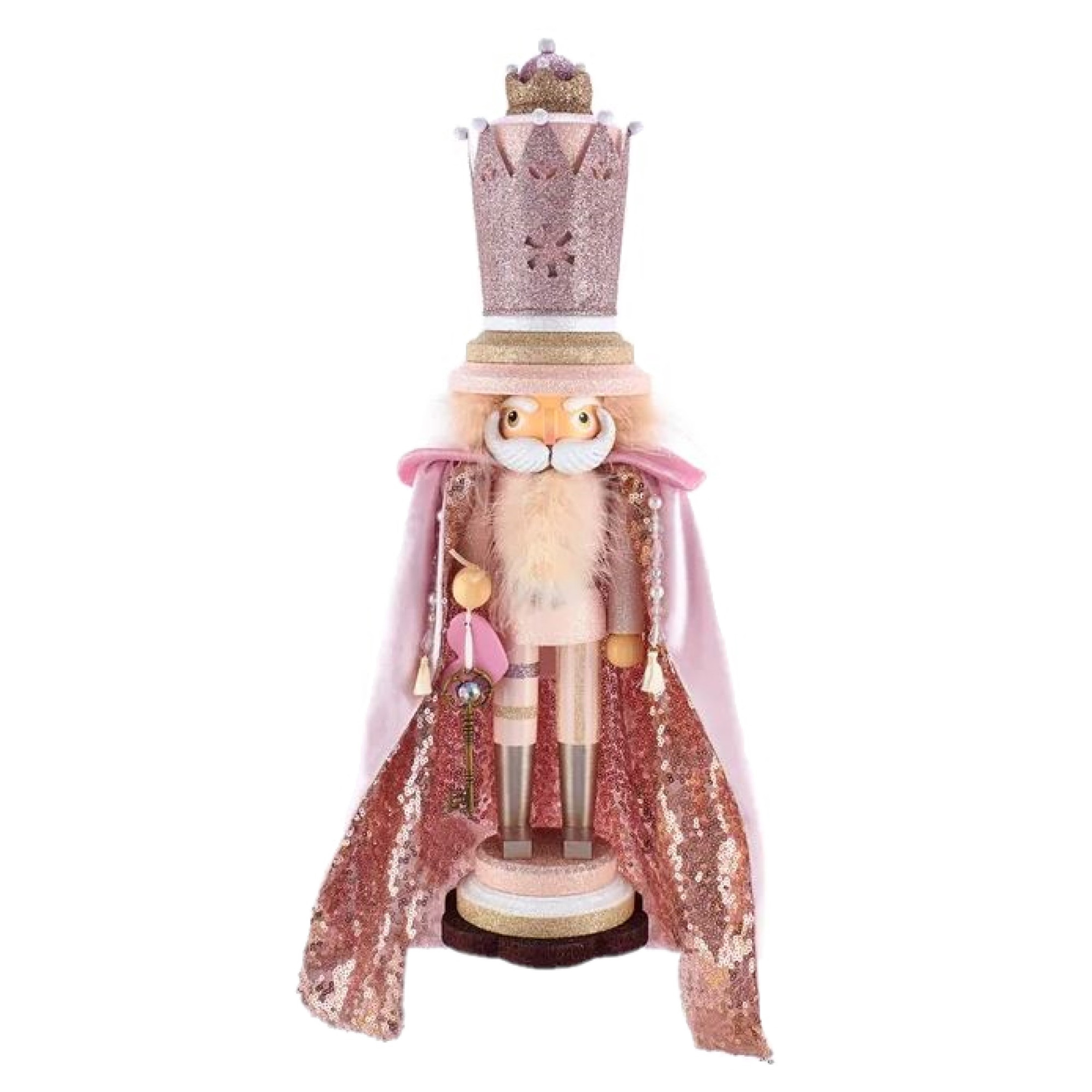 Kurt Adler Hollywood Nutcracker, Pink King, 19in