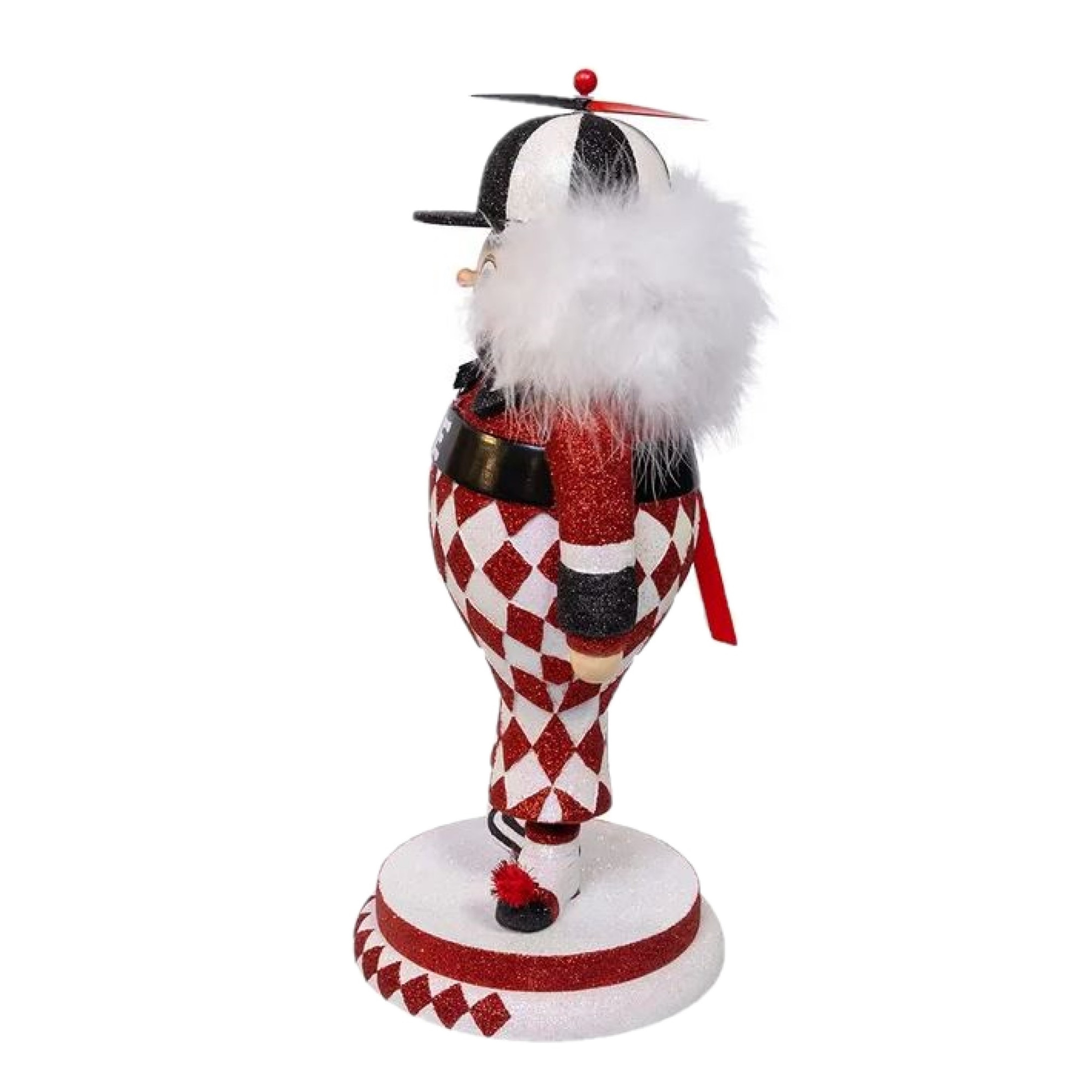Kurt Adler Resin Hollywood Nutcracker, Tweedle Dee, Black, 14.5in