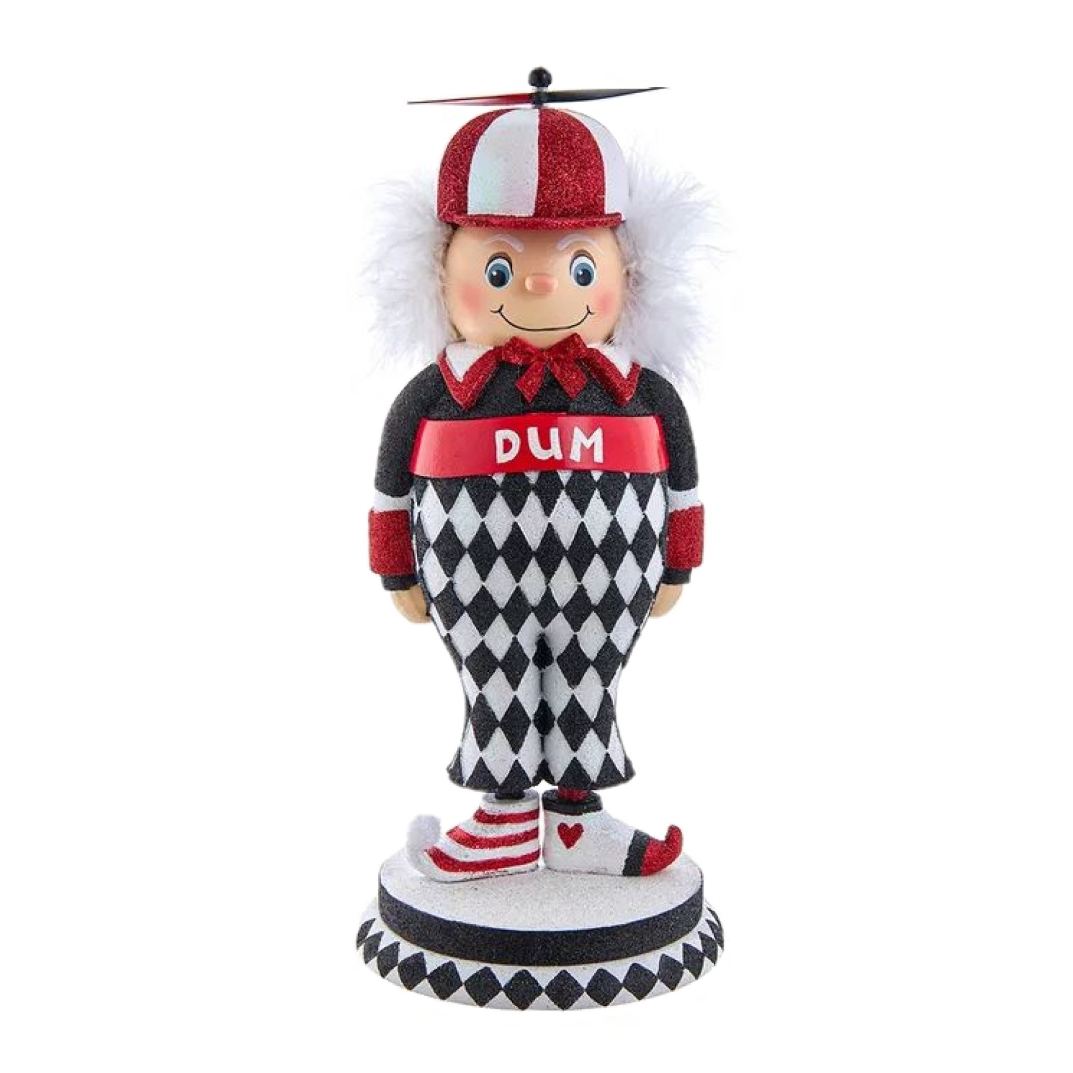 Kurt Adler Resin Hollywood Nutcracker, Tweedle Dum, Red, 14.5in Kurt Adler Resin Hollywood Nutcracker, Tweedle Dum, Red, 14.5in