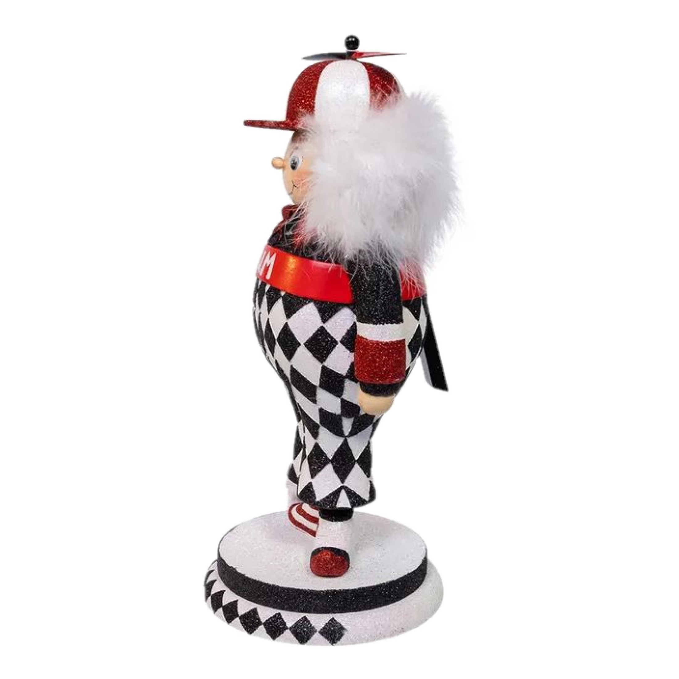 Kurt Adler Resin Hollywood Nutcracker, Tweedle Dum, Red, 14.5in Kurt Adler Resin Hollywood Nutcracker, Tweedle Dum, Red, 14.5in