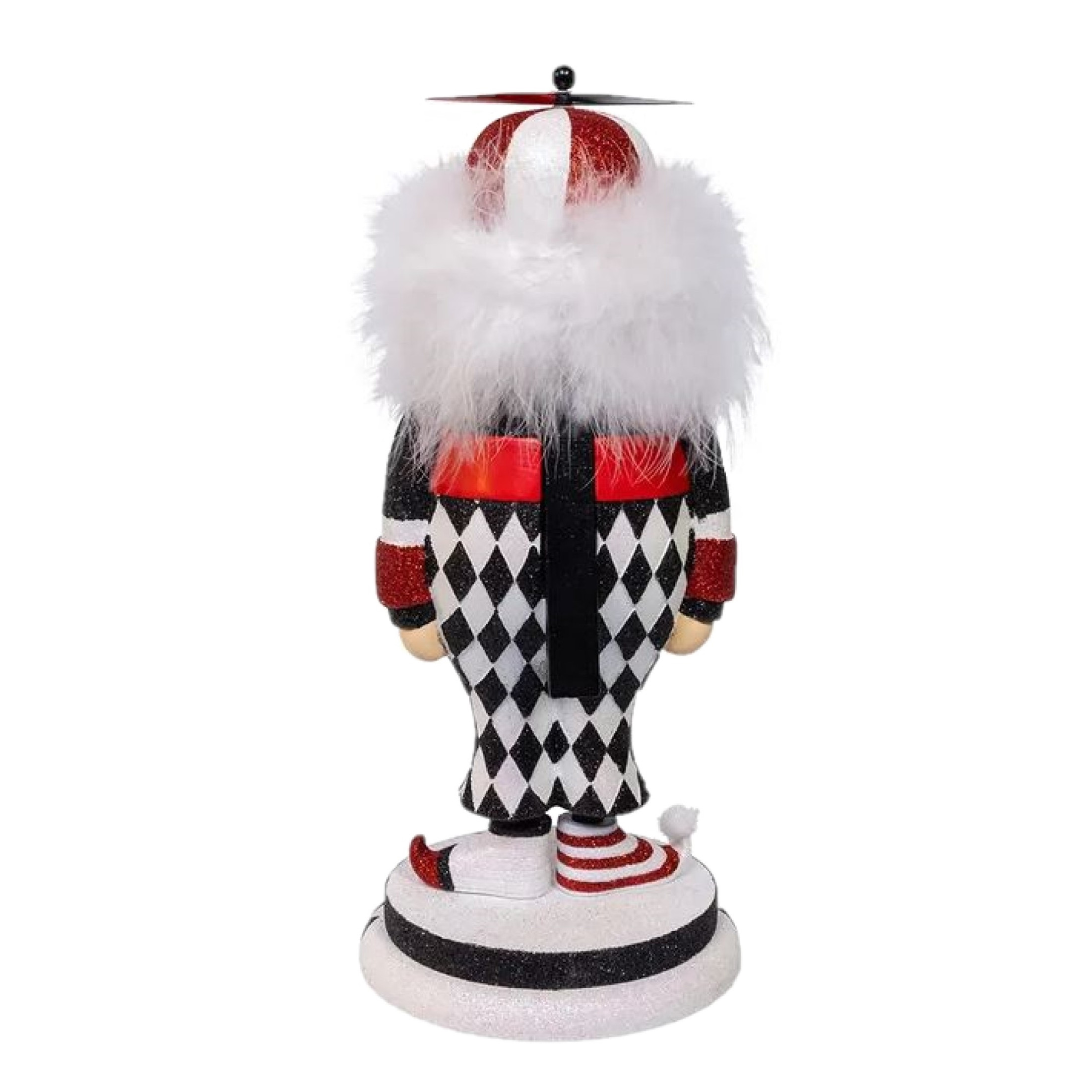 Kurt Adler Resin Hollywood Nutcracker, Tweedle Dum, Red, 14.5in Kurt Adler Resin Hollywood Nutcracker, Tweedle Dum, Red, 14.5in