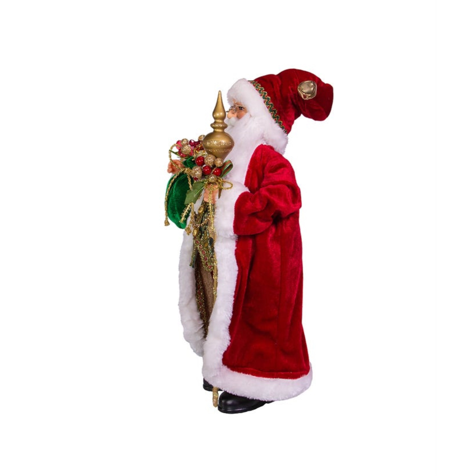 Kurt Adler Kringle Claus Collection, Elegant Santa, Red and Green, 17in