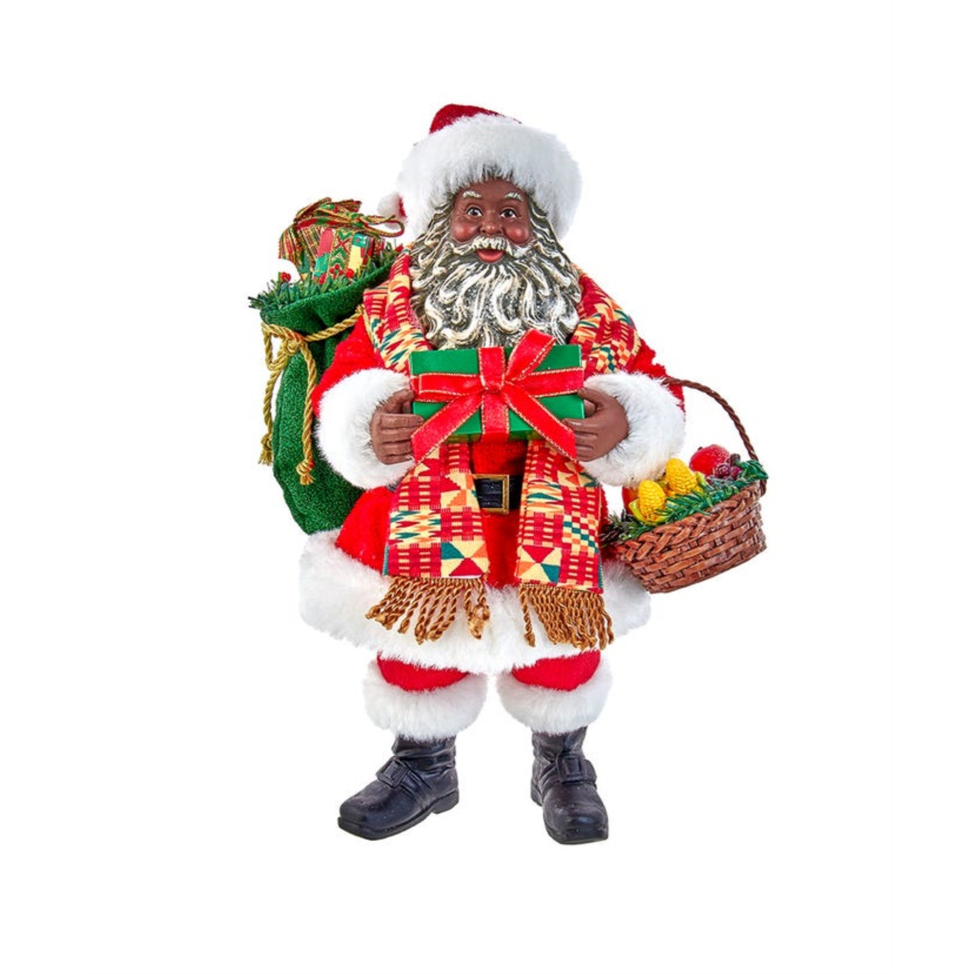 Kurt Adler Fabriché Christmas Figurine Collection, Kwanzaa Santa, 12in